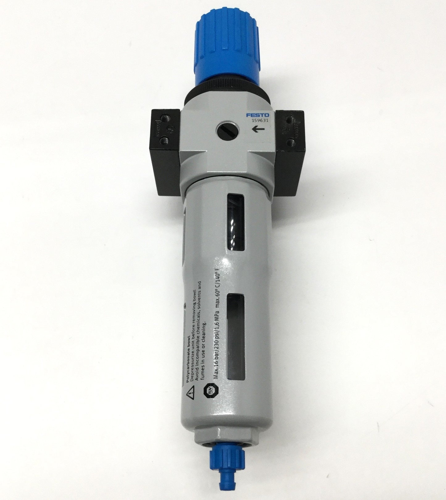 Used Festo LFR-D-MINI 159631 Filter/Regulator 230psi Inlet, 7-175psi Out, G1/4"