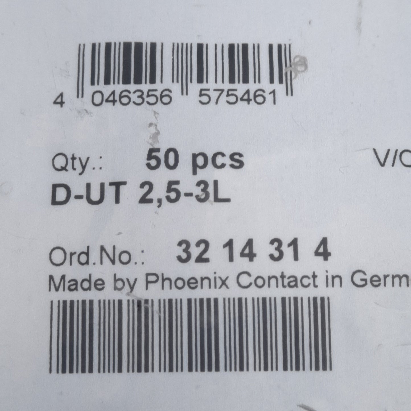 New Lot of 50 Phoenix Contact 3214314 Terminal Block End Cover, 90 x 69.8 x 2.2mm