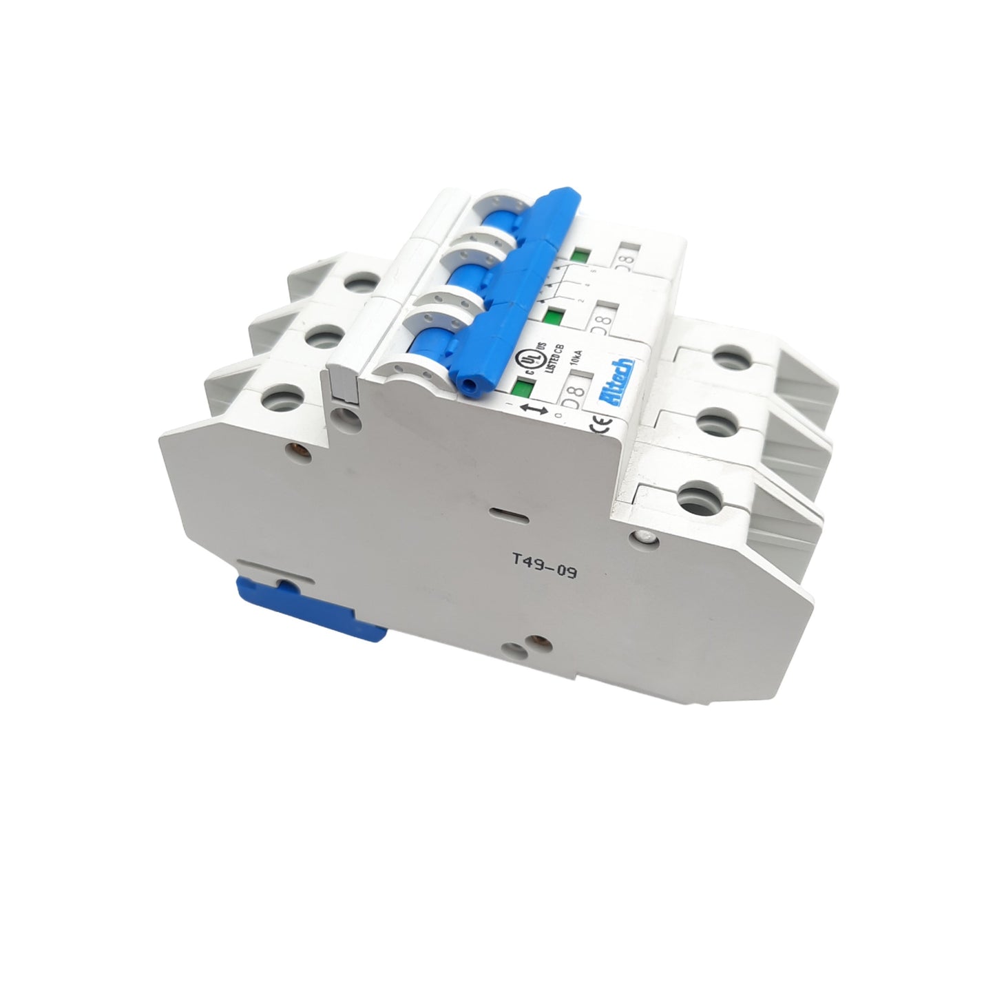 New Altech Corp 3DU8L Circuit Breaker 3 Pole, 277VAC, DIN Rail, 8A, E305318