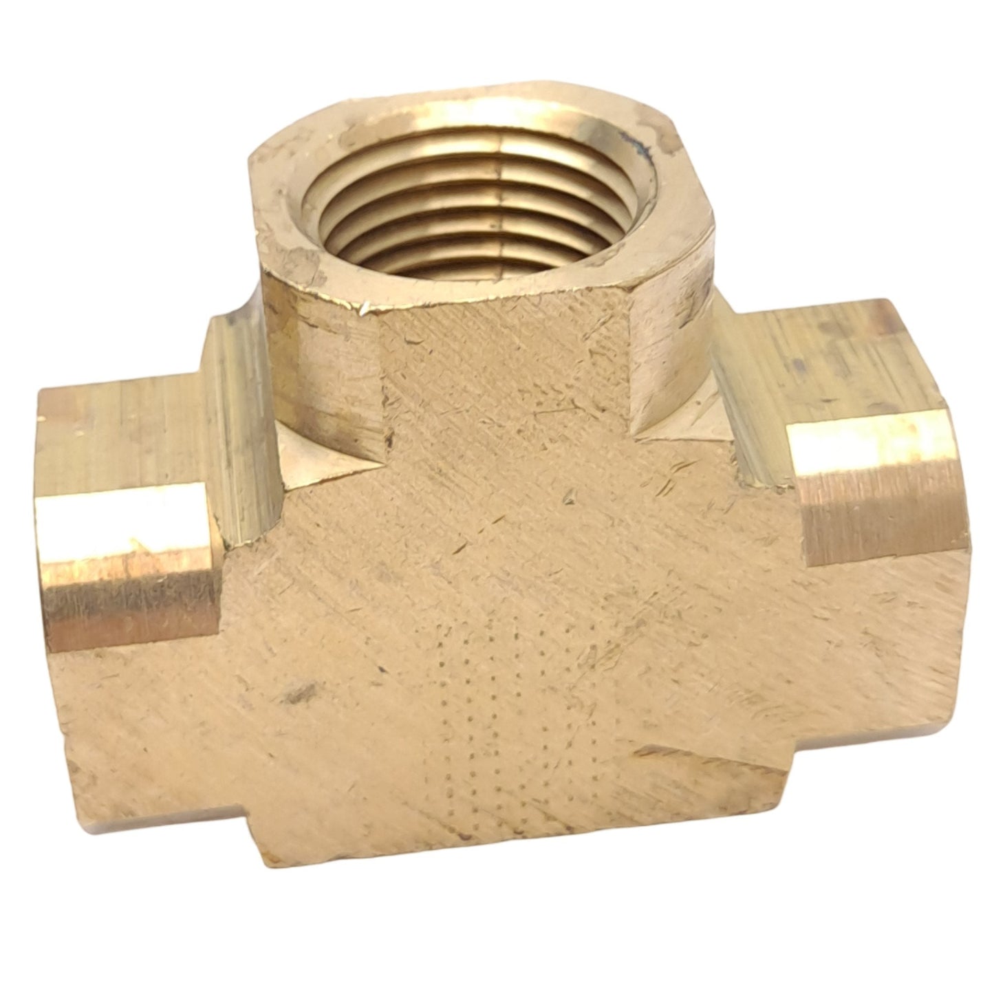 Used Lot of 2 Parker 2203P-8 Brass Union Tee Fitting, 1/2in NPT Female, ø0.703in