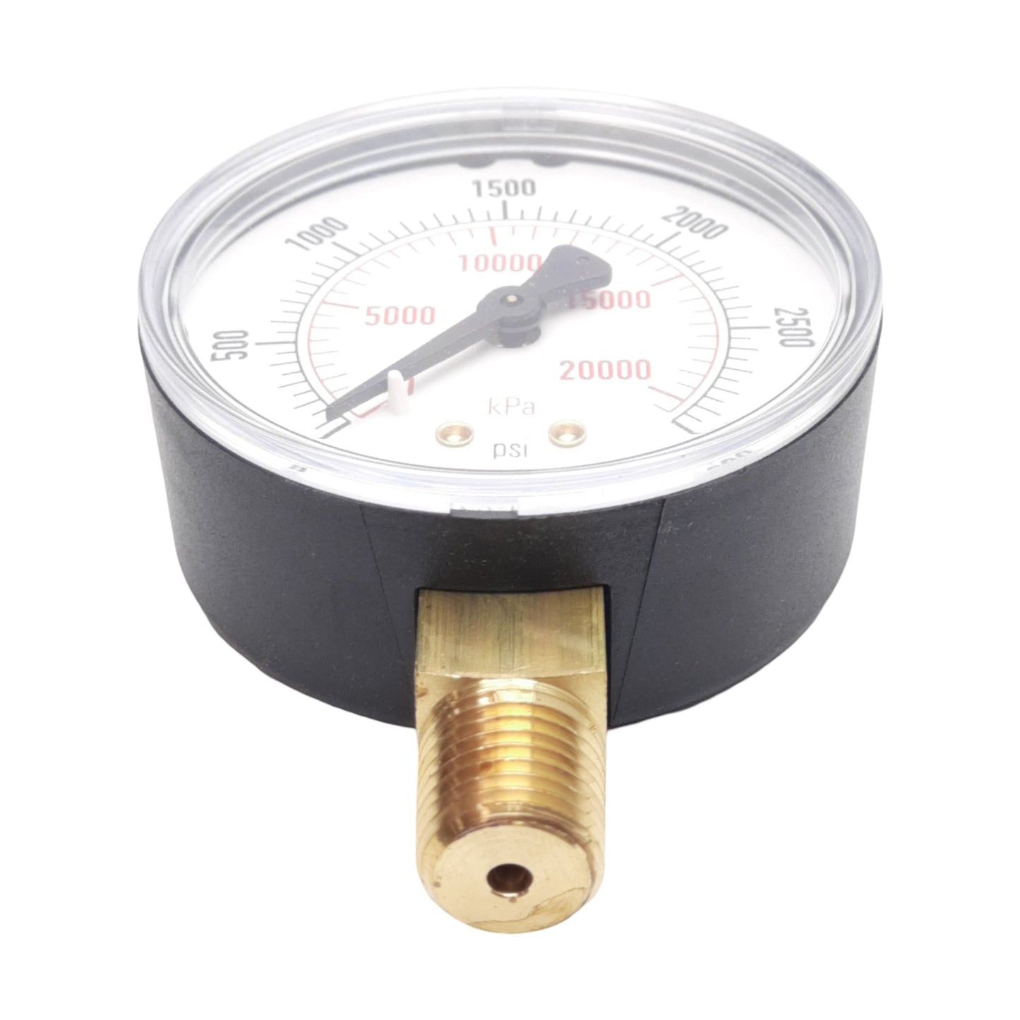 New NOSHOK 25-100-3000-PSI/KPA Pressure Gauge, ø2-1/2in, 0-3000PSI, 1/4in NPT