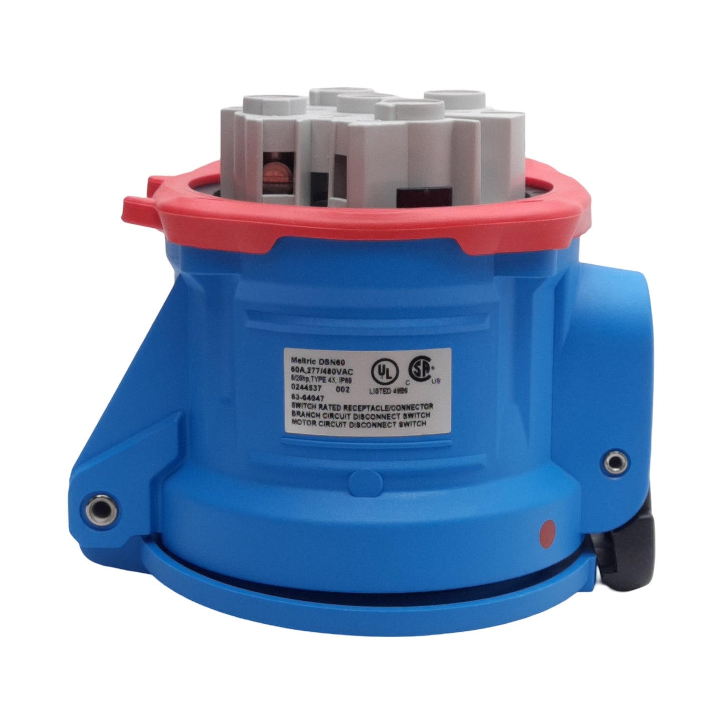 New Meltric 63-64047 DSN60 Receptacle, 3P+N+G, 3-Phase 480Y/277VAC 60A, 20/5HP