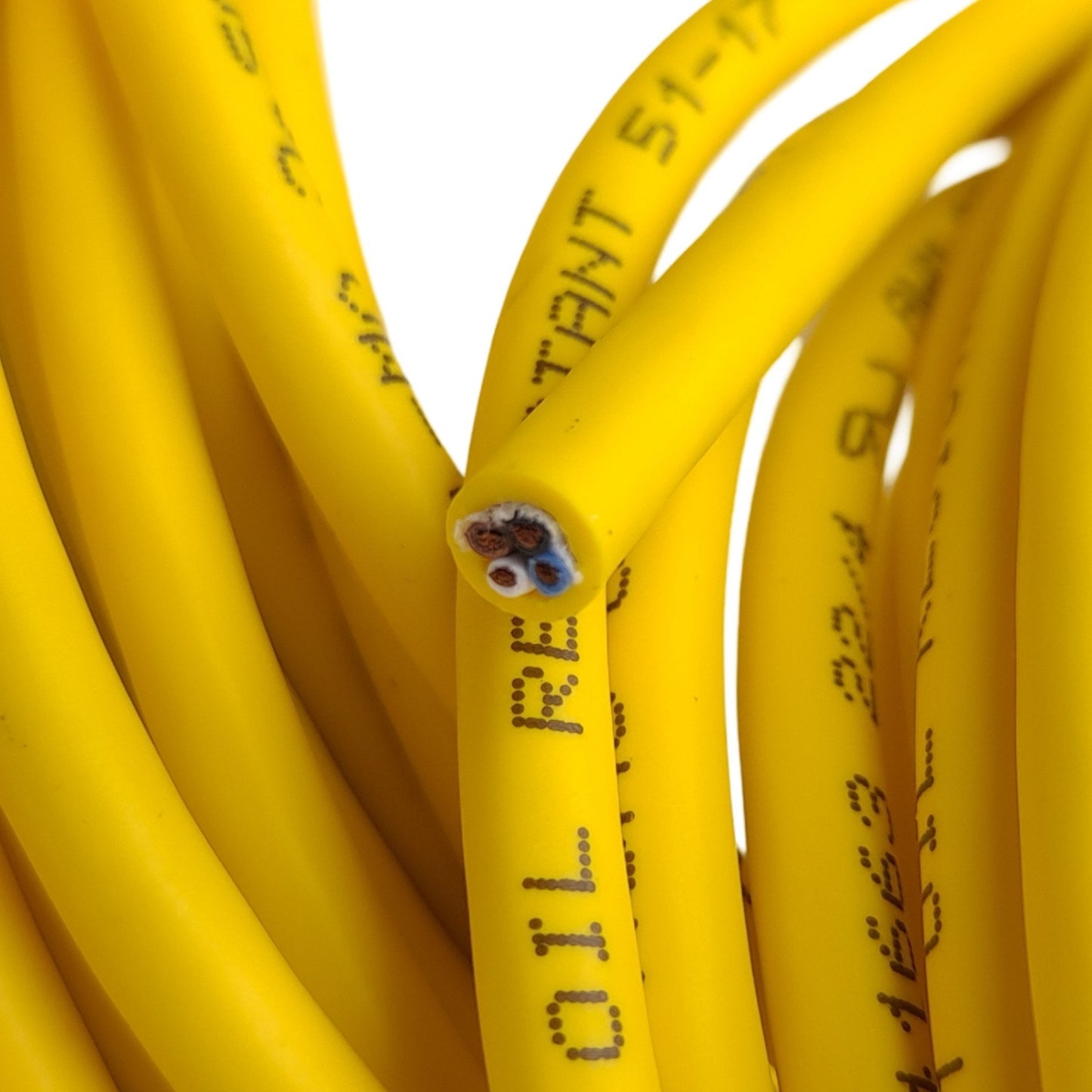 New Lot of 2 Lumberg RKT 4-633/5M Cordsets, Single End M12 4-Pin Female, 250V 4A, 5m