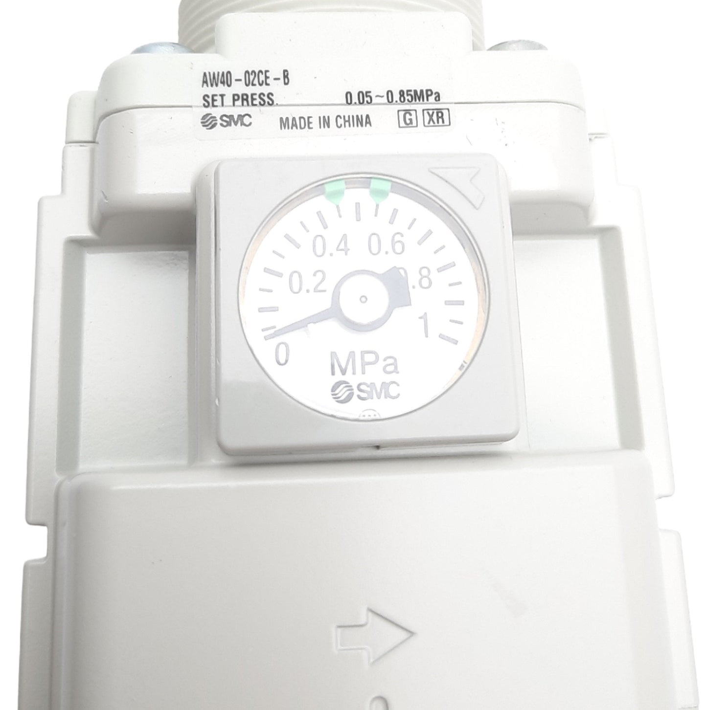 New SMC AW40-02CE-B Filter/Regulator, 5µm, Rc1/4, 0.05-0.85MPa, Left To Right Flow