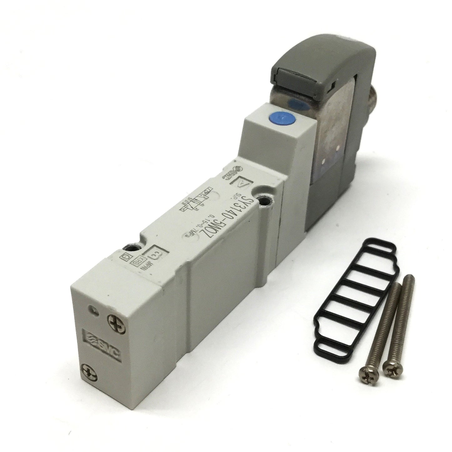 Used SMC SY3140-5WOZ Solenoid Control Valve, 5-Port 2-Position, 24VDC Coil, 3-Pin M8