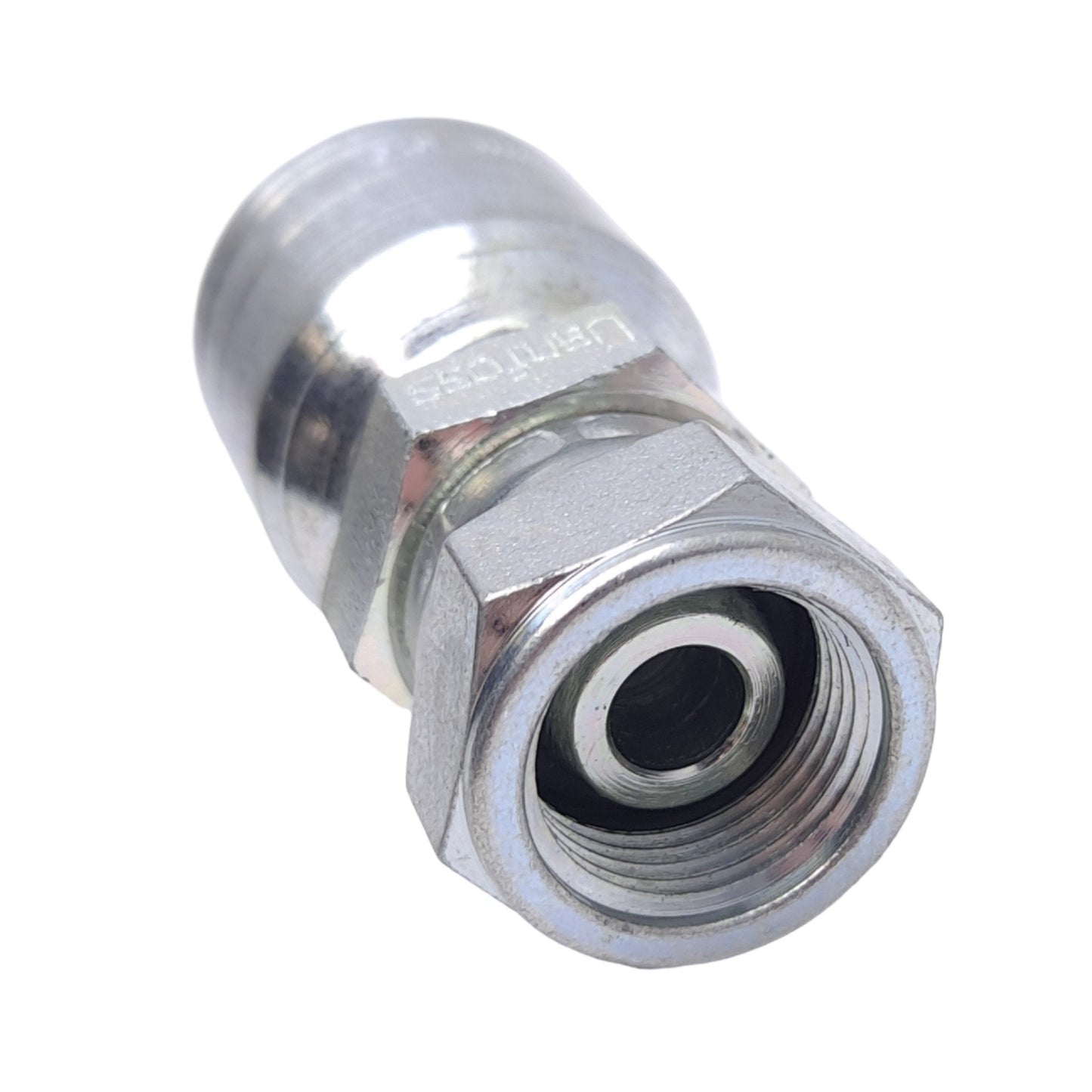 New Danfoss 1A6JM6 Straight Crimp Hose Fitting, Male JIS Seat, G 3/8, -6 Hose