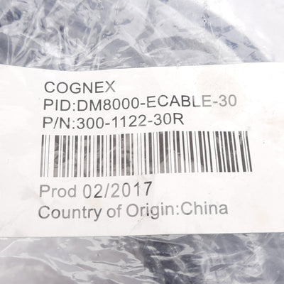 New Cognex 300-1122-30R Dataman Barcode Reader Scanner Ethernet Cable, 30m, RJ45