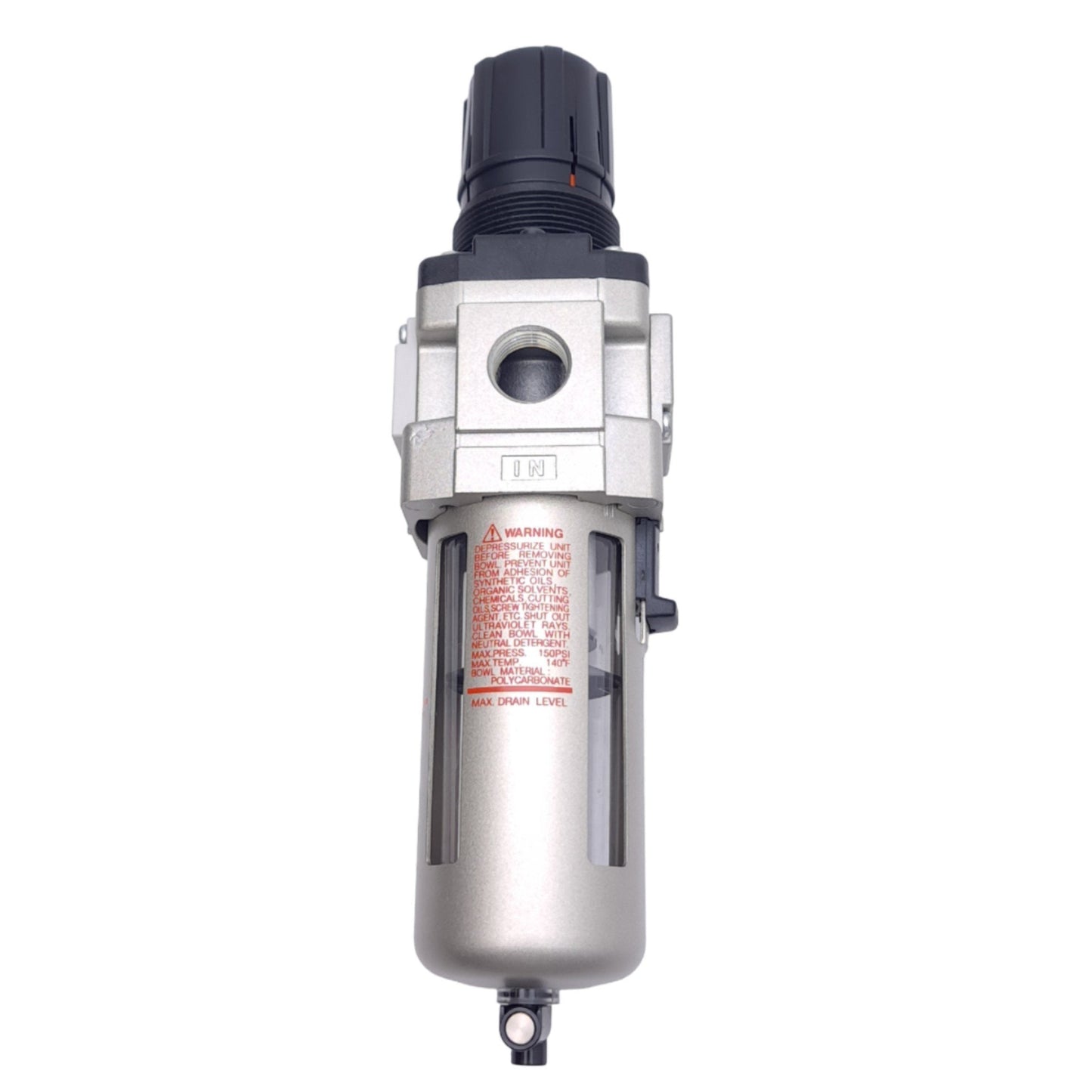 New SMC AW30-N03-Z-X64 Filter Regulator, 3/8 NPT, 43cm³ Drain, 7-125PSI Set, 1.0 MPa