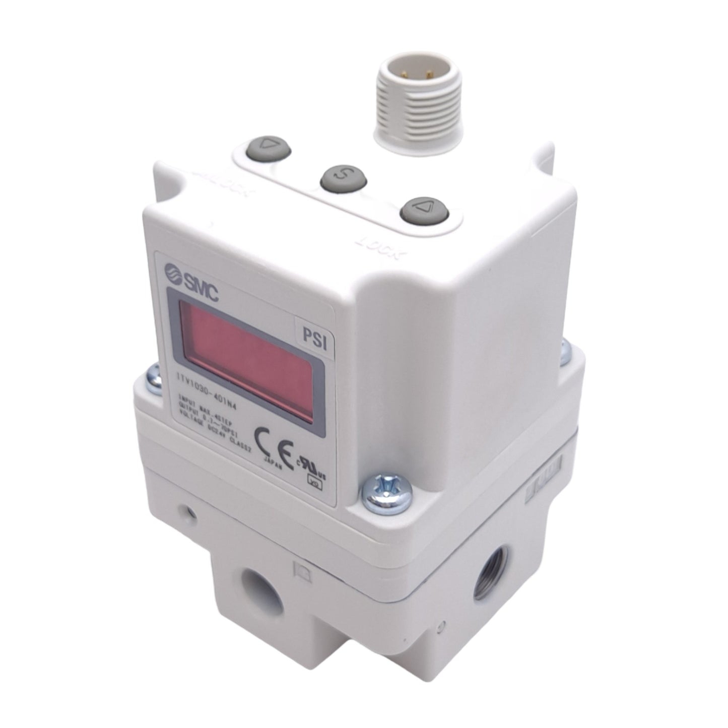 New SMC ITV1030-401N4 Electro-Pneumatic Regulator, 24VDC, 0.7 to 70 PSI, Rc 1/8