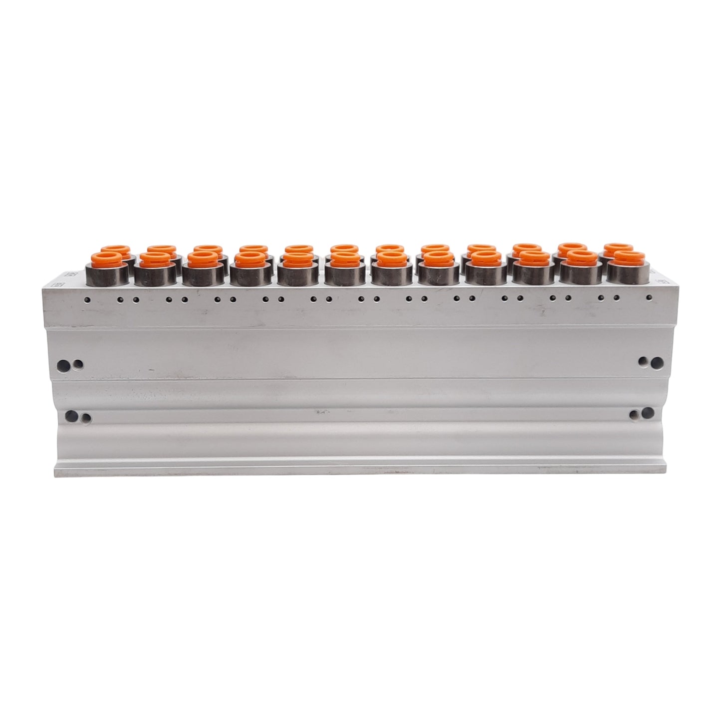 New SMC VV5QZ25-12N7TC Aluminum Base Mounted Manifold, 12-Station, ø1/4in One-Touch