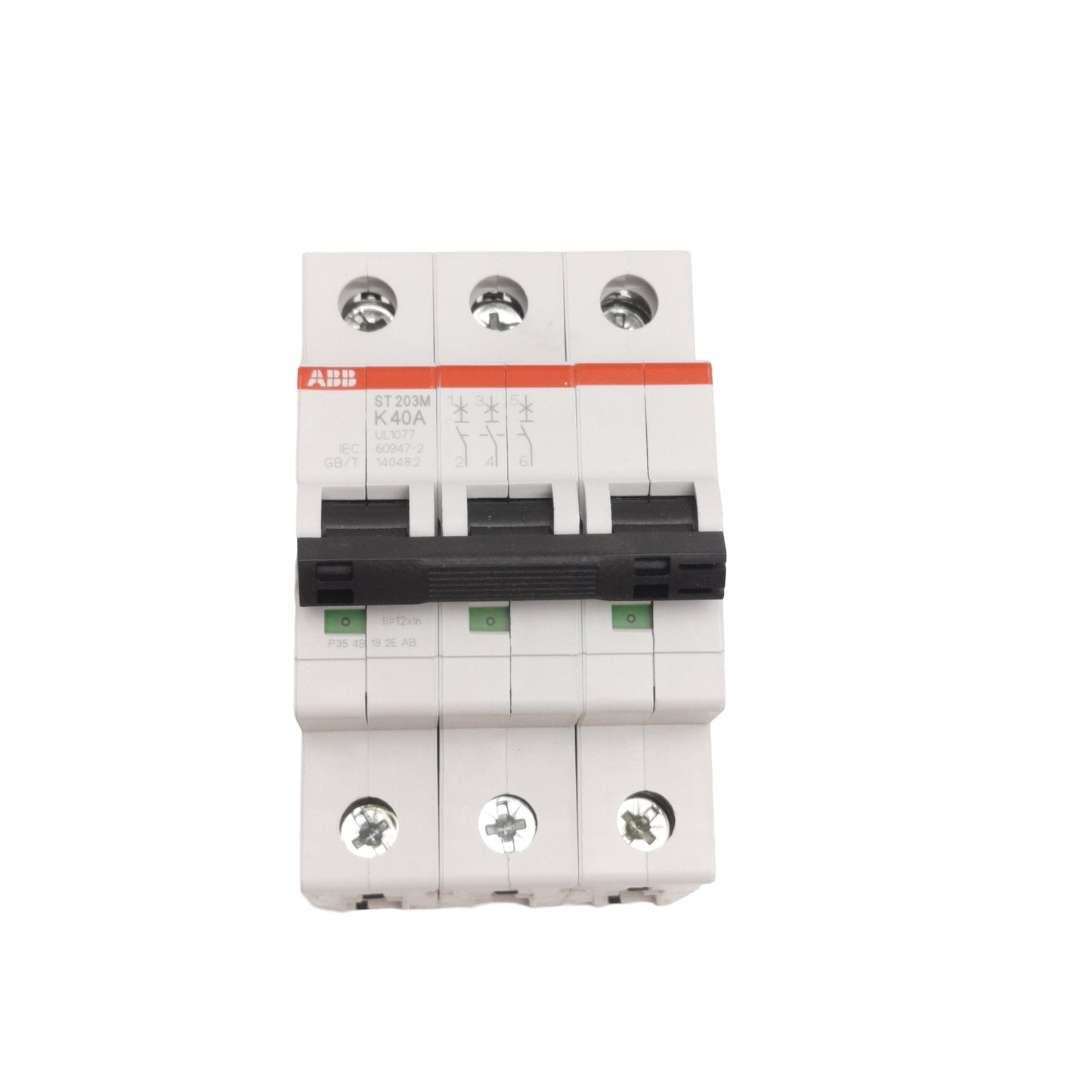 New ABB ST203M-K3 Miniature Circuit Breaker, DIN Rail, 3A, 480Y/277VAC, 3-Pole