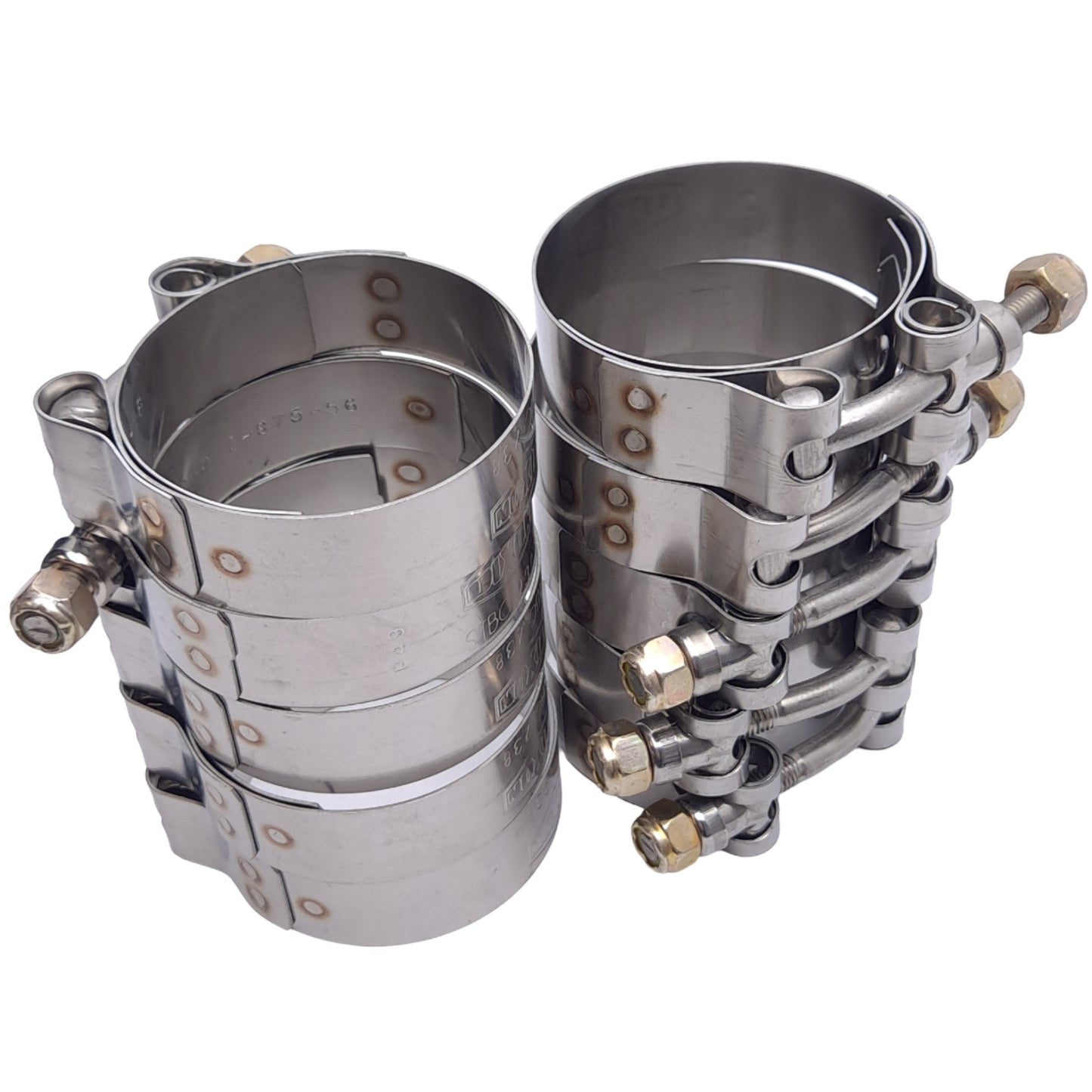 New Lot of 10 Dixon STBC238 T-Bolt-Clamps, 0.75x0.025in, ø2.19-2.50in, 110lbs Torque