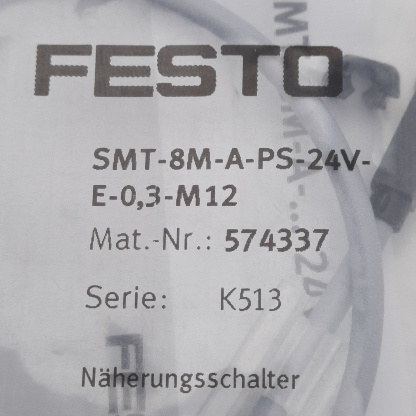 New Festo SMT-8M-A-PS-24V-E-0,3-M12 T-Slot Proximity Sensor PNP NO M12 3-Pin 24VDC