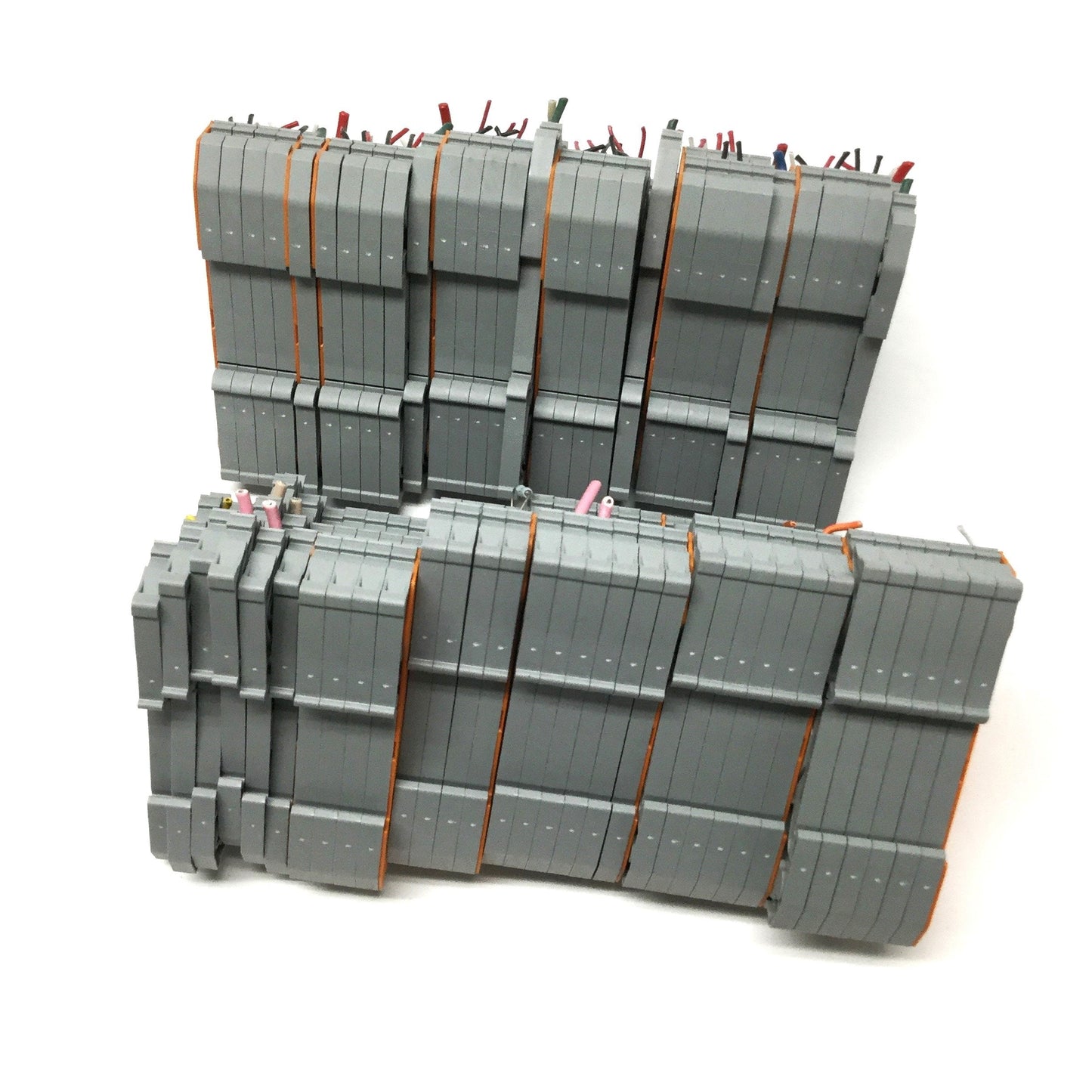 Used Lot of 60 Wago 2002-3201 TOP JOB Triple-Deck Cage Clamp Terminal Blocks 500V 24A