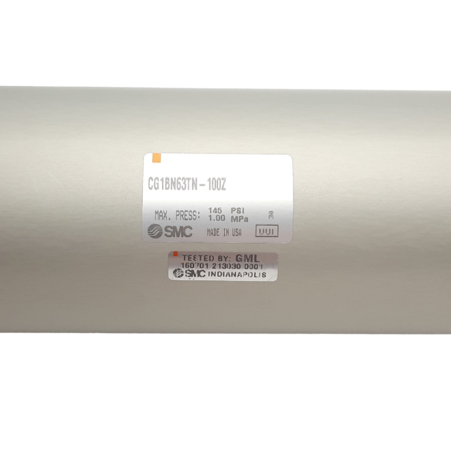 New SMC CG1BN63TN-100Z Round-Body Air Cylinder, 63mm Bore, 100mm Stroke, 1/8in NPT