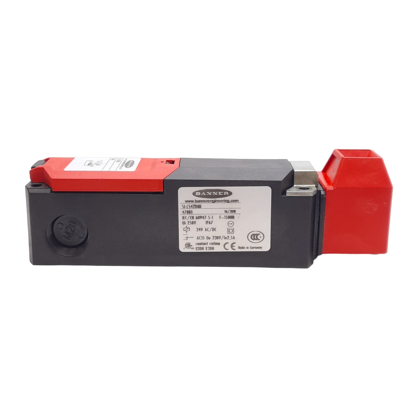 Used Banner SI-LS42DMI Safety Interlock Switch, 2NC+1NO, 1500N Force, 24VDC Coil