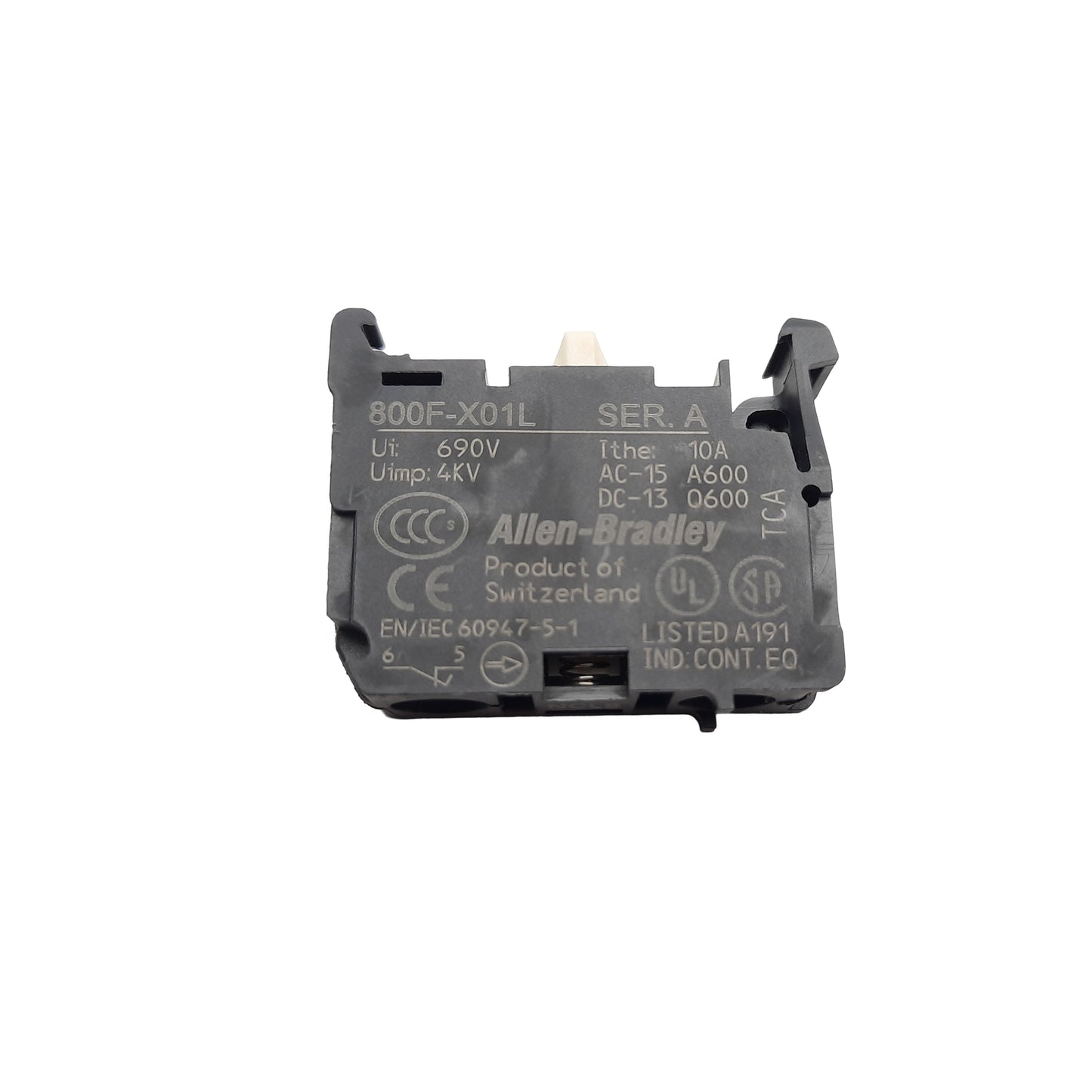 New Allen Bradley 800FM-MT64MX11L Push Button E-Stop 1 NCLB, 1 NO, 22.5mm Mounting