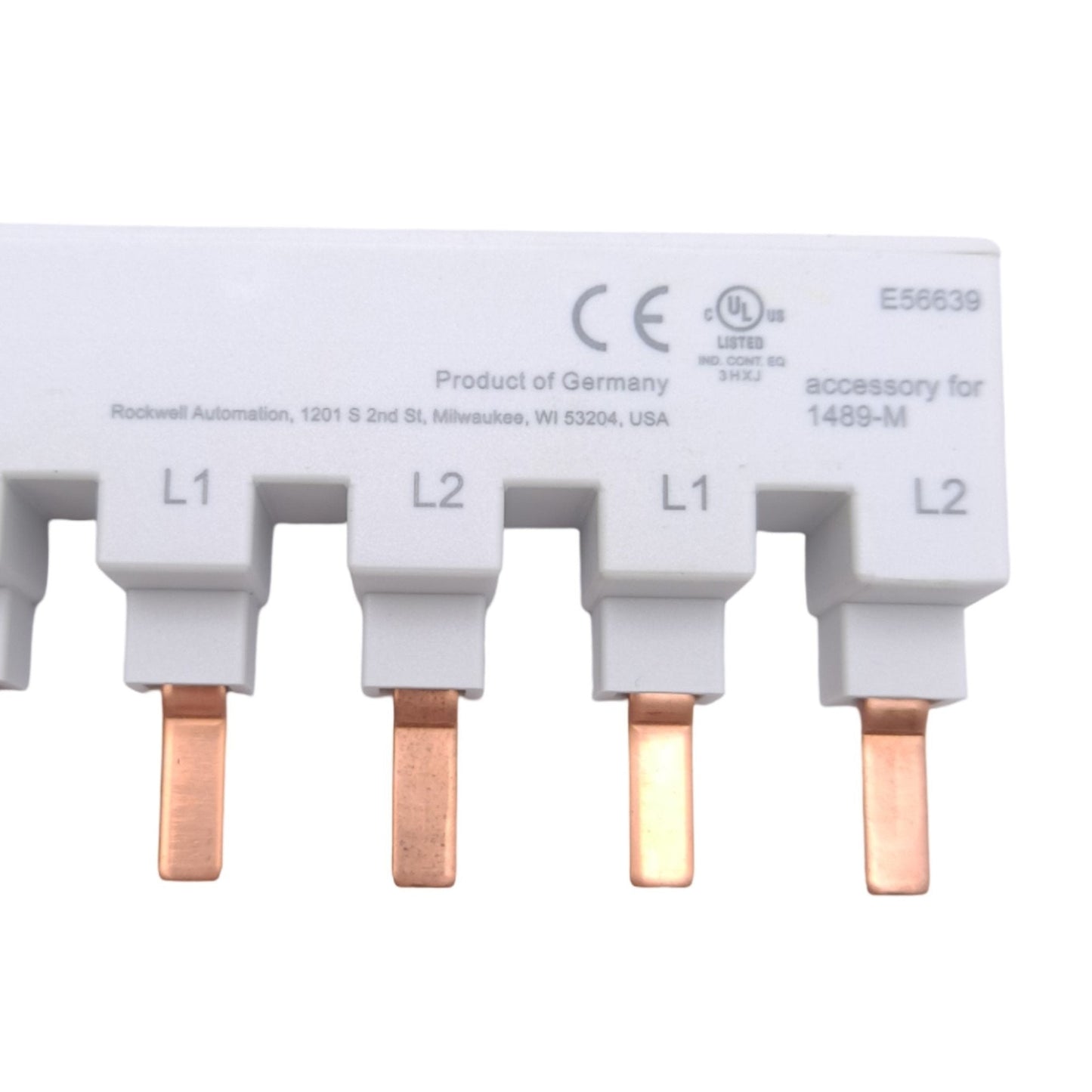 New Allen Bradley 1489-AMCL212 D167832 MCB Bus Bar, 2-Phase 12-Pin, 600V AC/DC, 115A