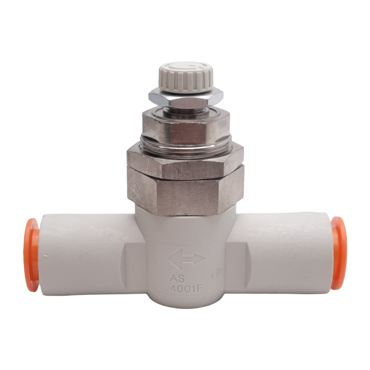 New SMC AS4001F-13-3 Speed Controller Fitting, 0.1-1.0MPa, ø1/2in One-Touch Ports