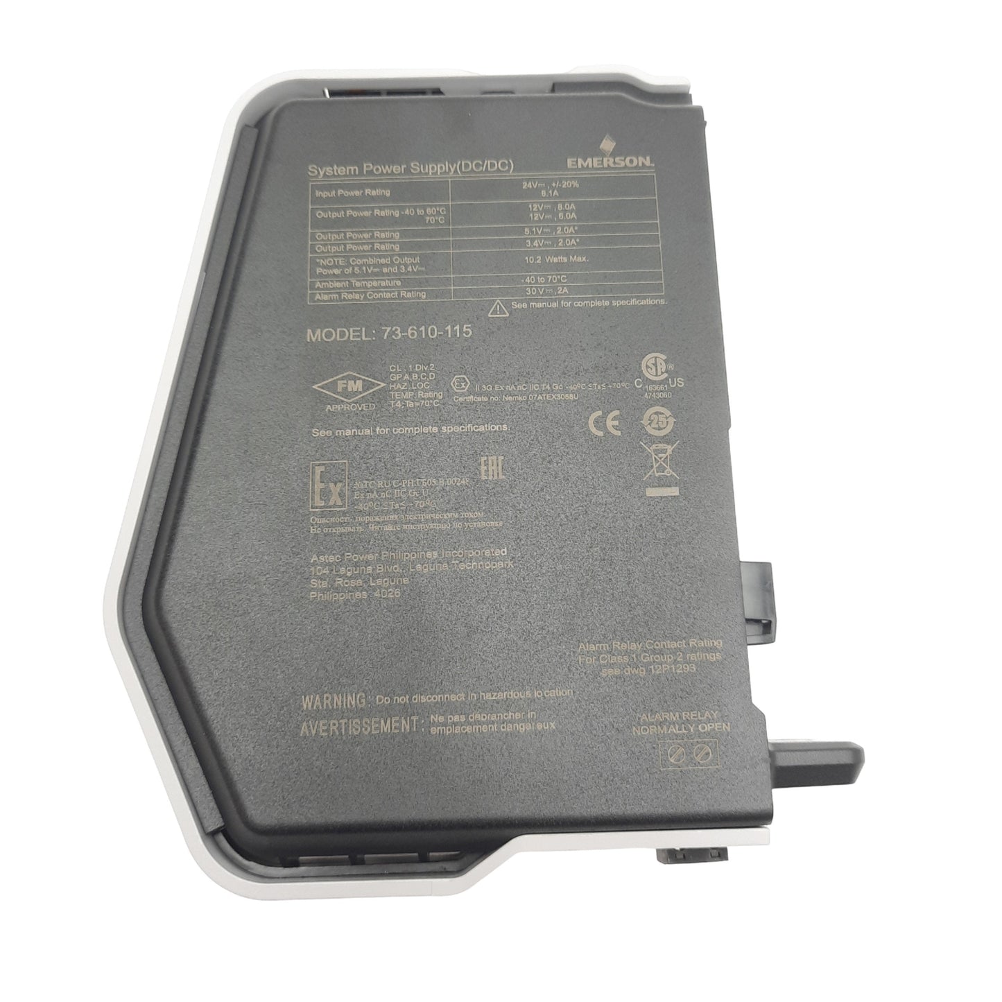 New Emerson KJ1501X1-BK1 DeltaV System Power Supply 24VDC to 12VDC 6A / 8A