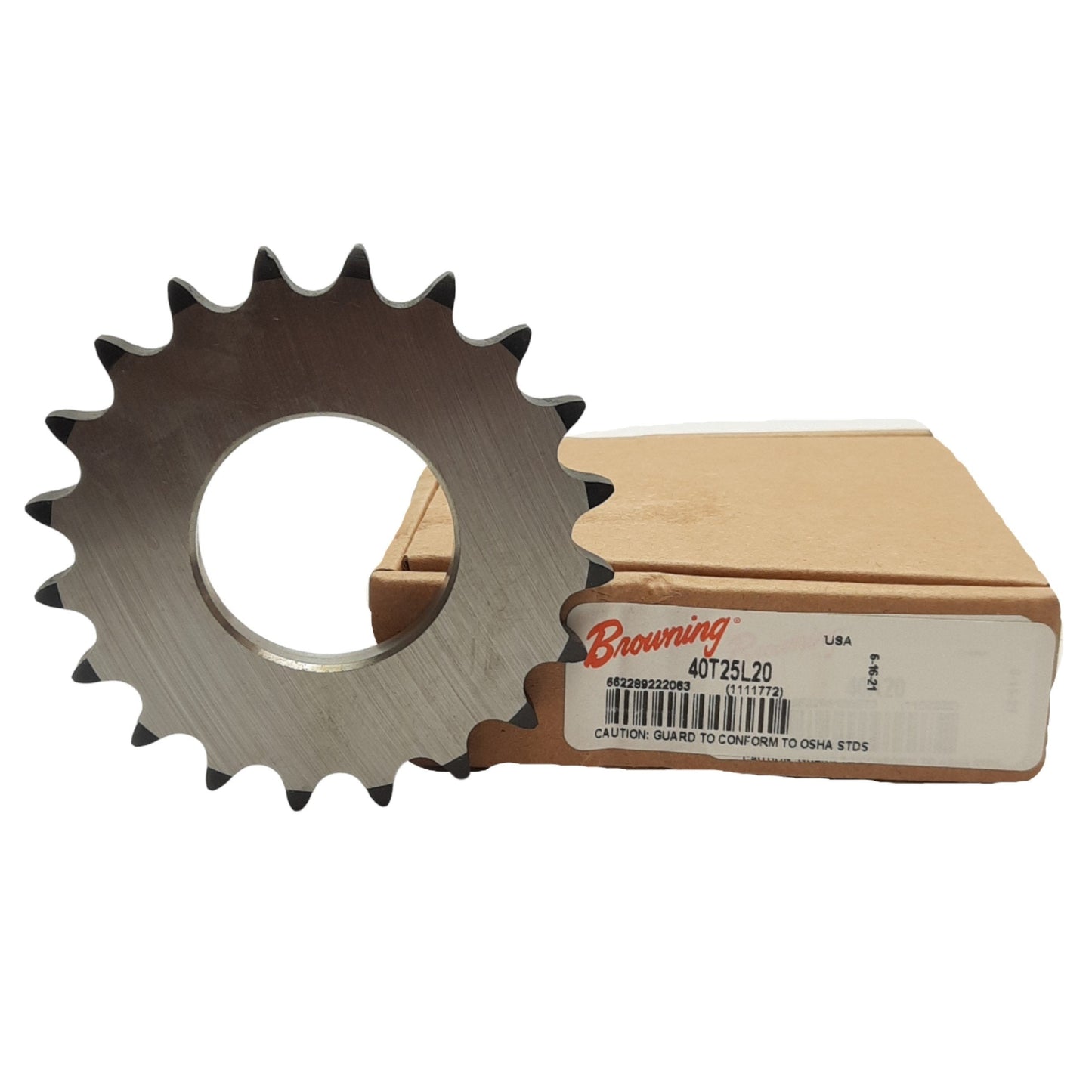 New Browning 40T25L20 Torque Limiter Sprocket 40 Chain, 20 Teeth, 3.45" OD, For T25L