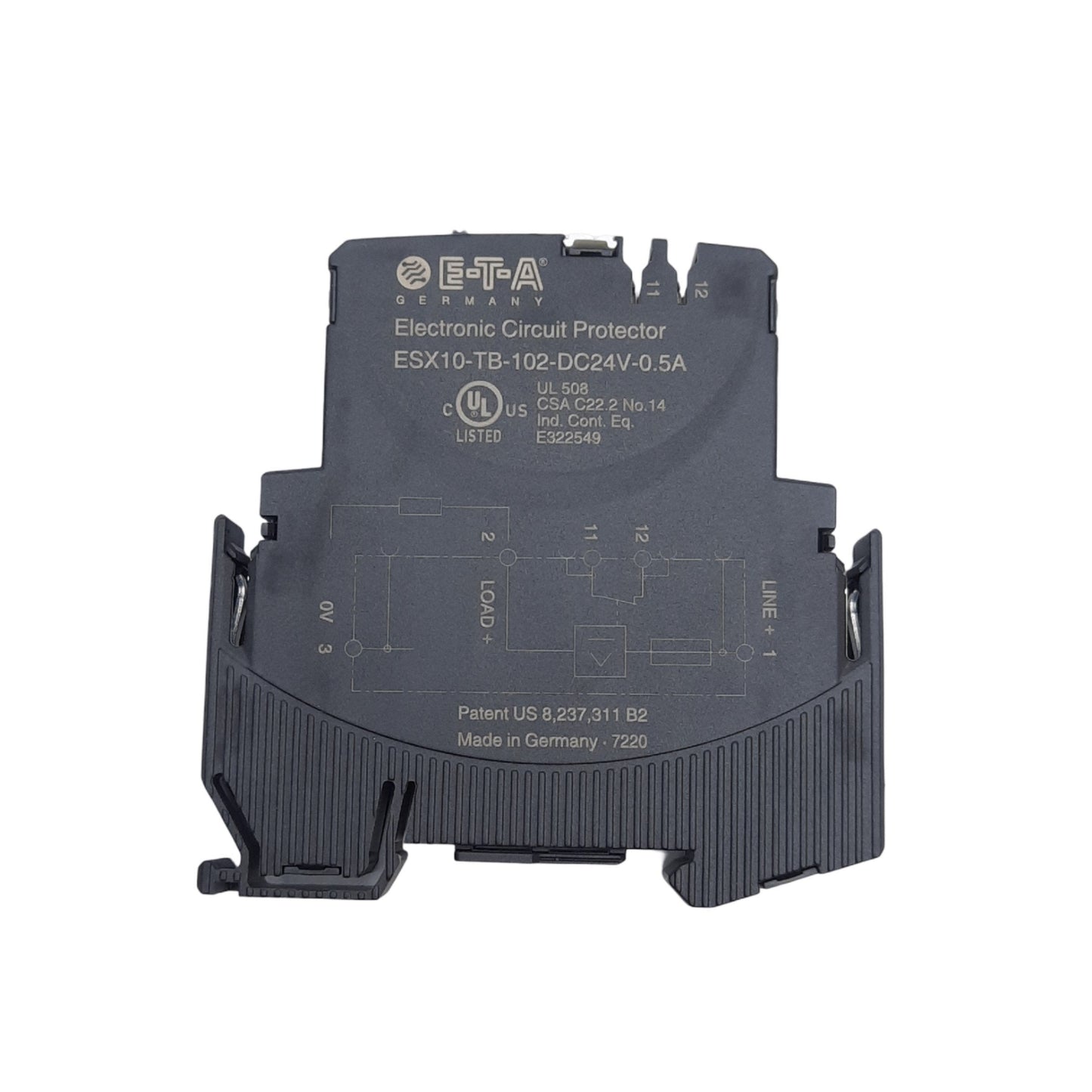 New ETA ESX10-TB-102-DC24V-0.5A Electronic Circuit Protector 24VDC, 1-Pole, 500mA