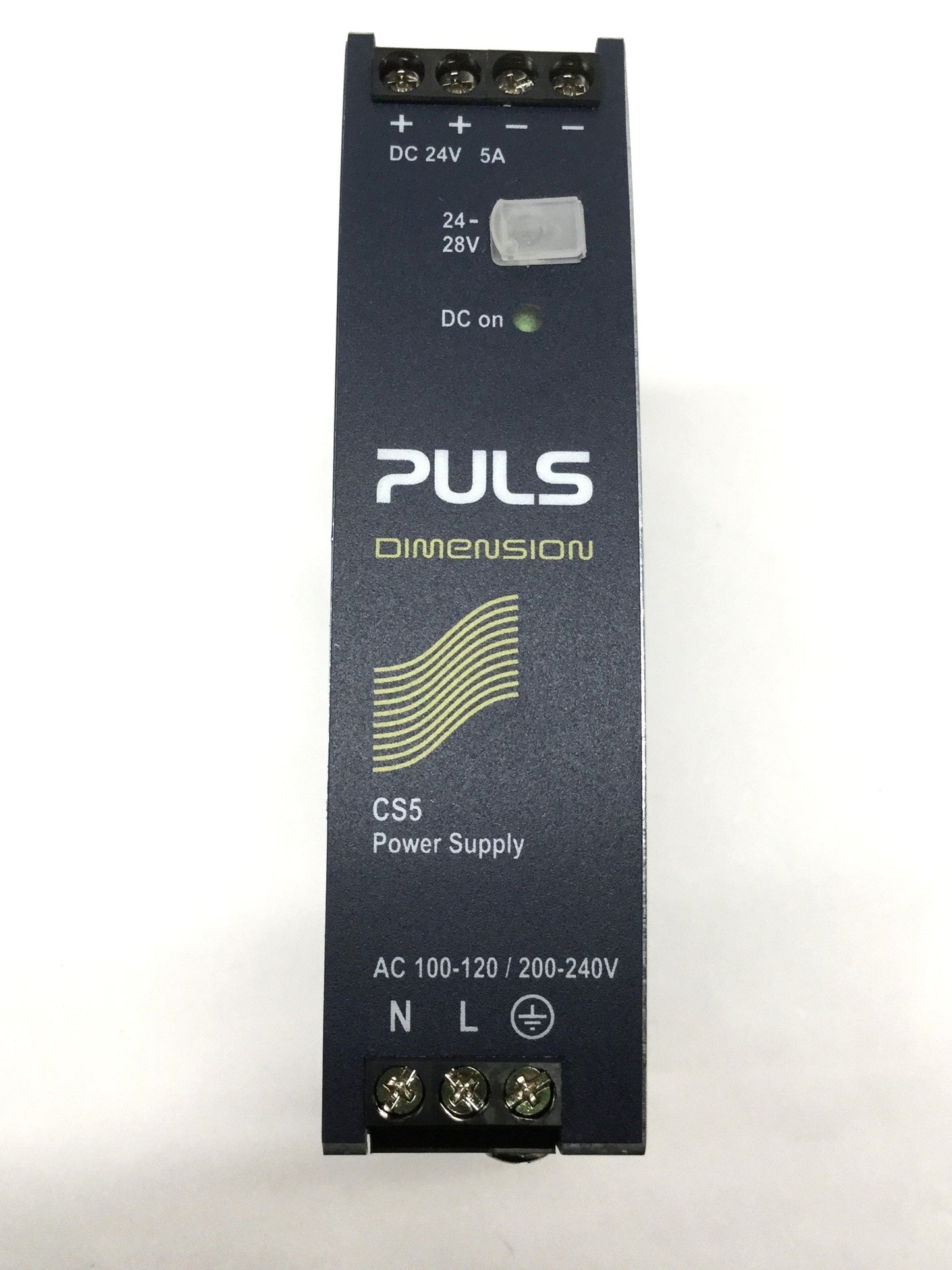 Used PULS CS5.241 120W Power Supply 120/240VAC In, 2x 24VDC 5A Out, DIN Rail Mount