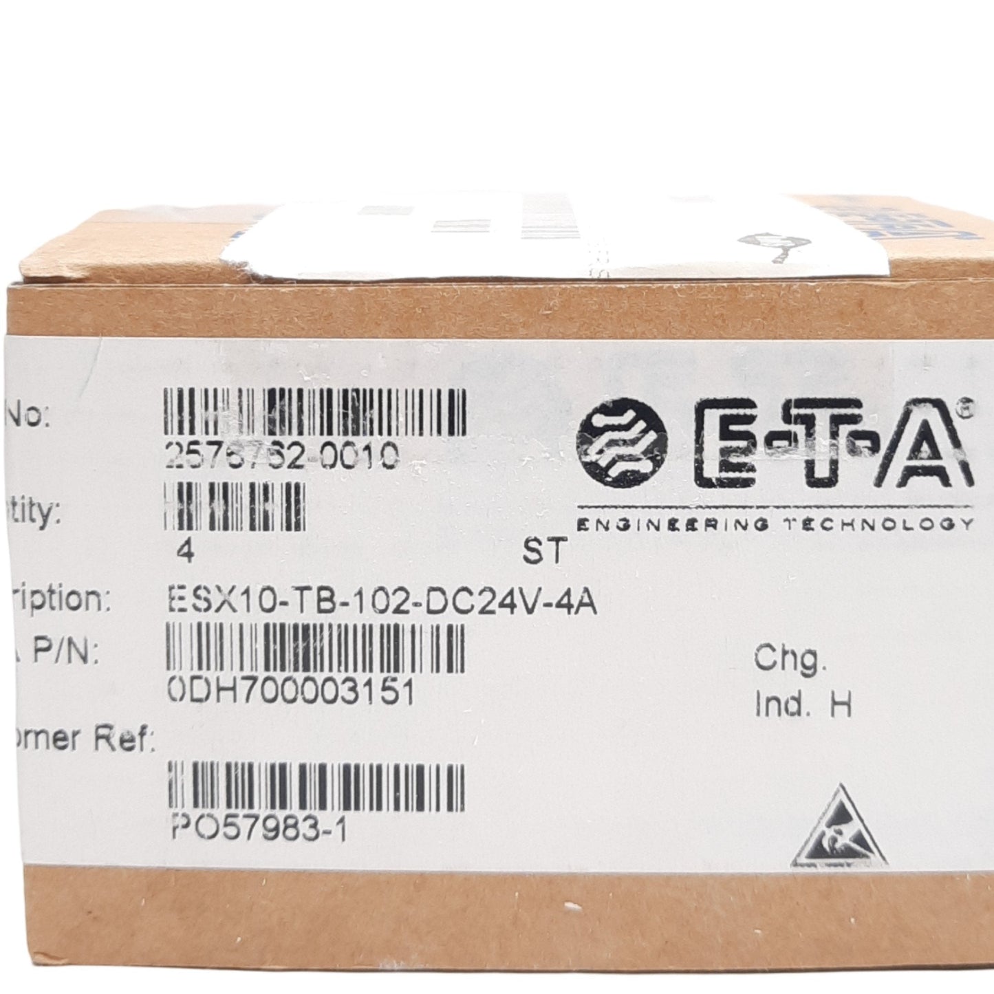 New ETA ESX10-TB-102-DC24V-4A Electronic Circuit Protector 24VDC, 4A, 1-Pole