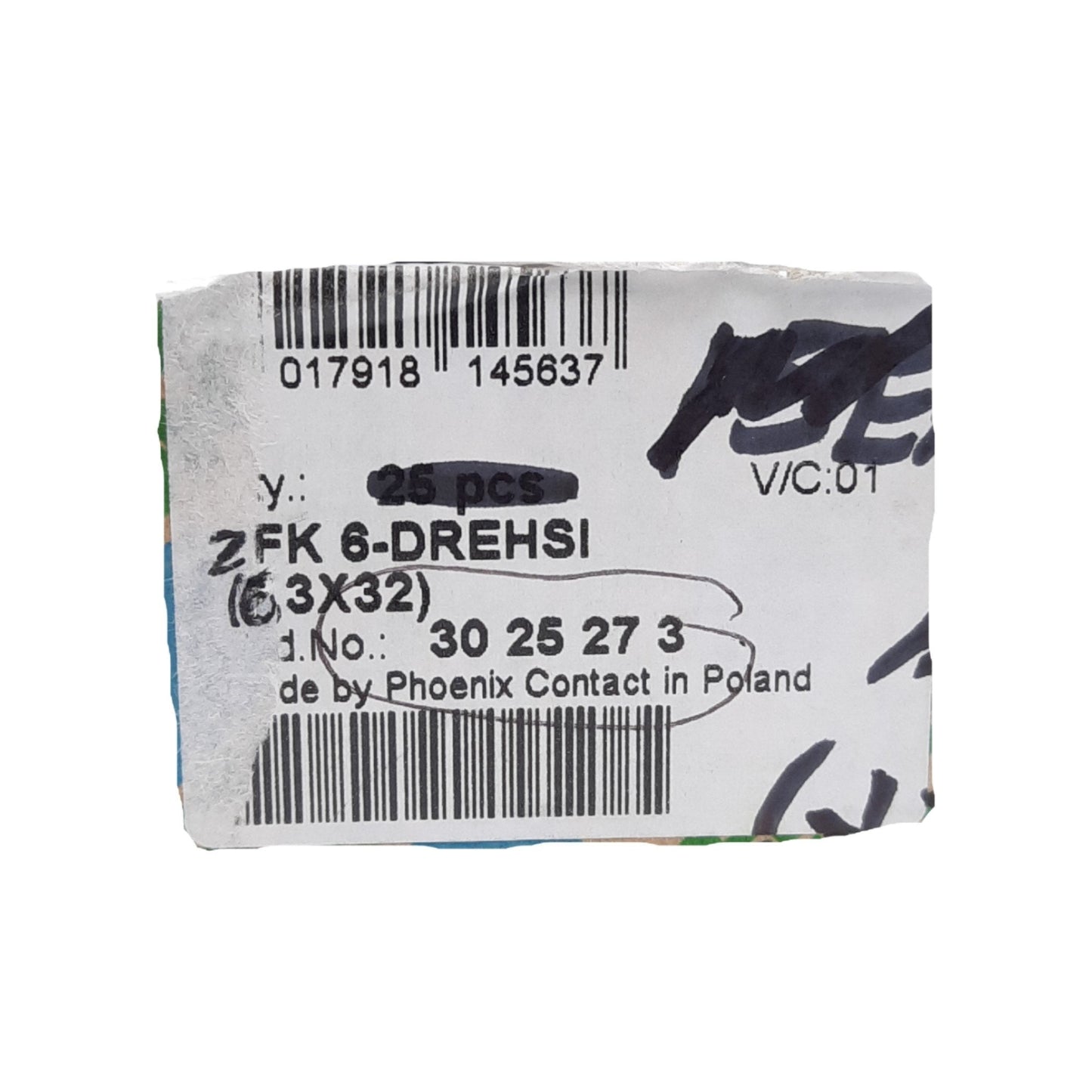 New Lot of 5 Phoenix Contact ZFK 6-DREHSI Fuse Modular Terminal Block, 600V 20A