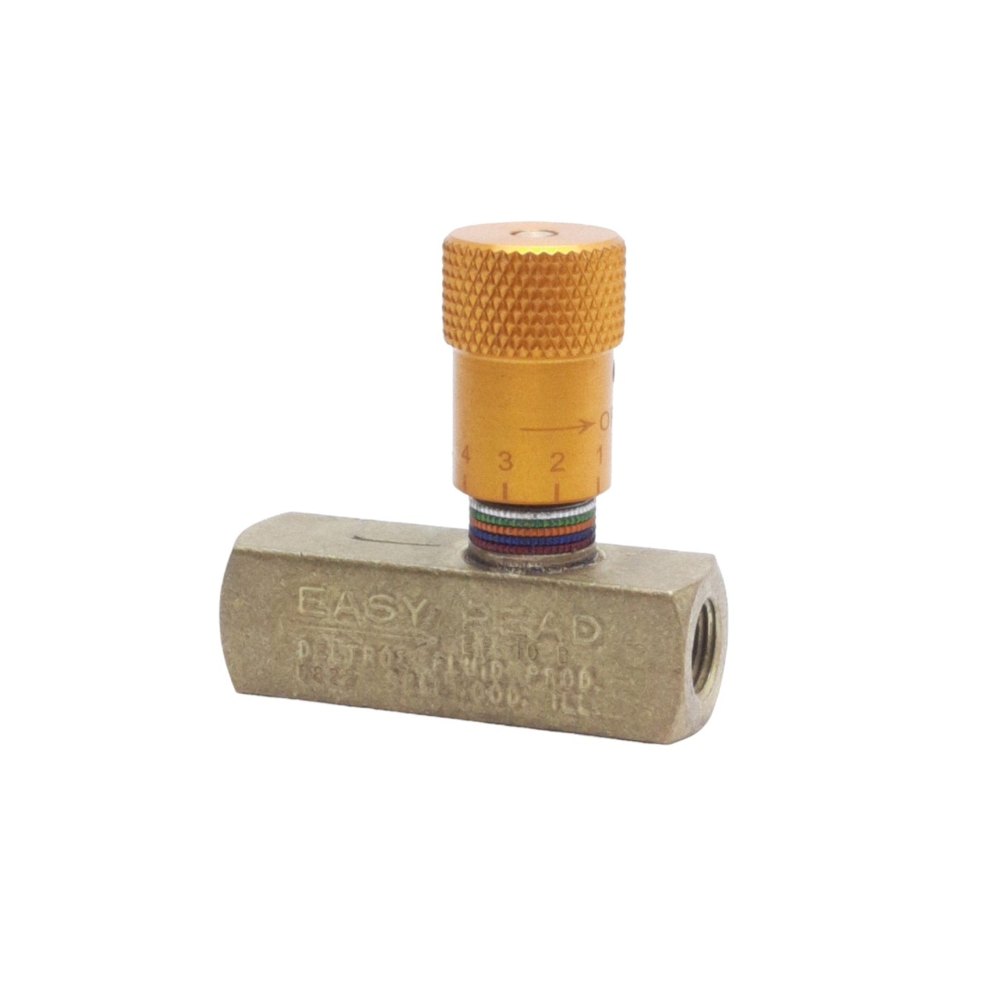 New Deltrol EF10B Easy Read Flow Control Valve, Female 1/8in NPTF, 2000psi Max, 3gpm