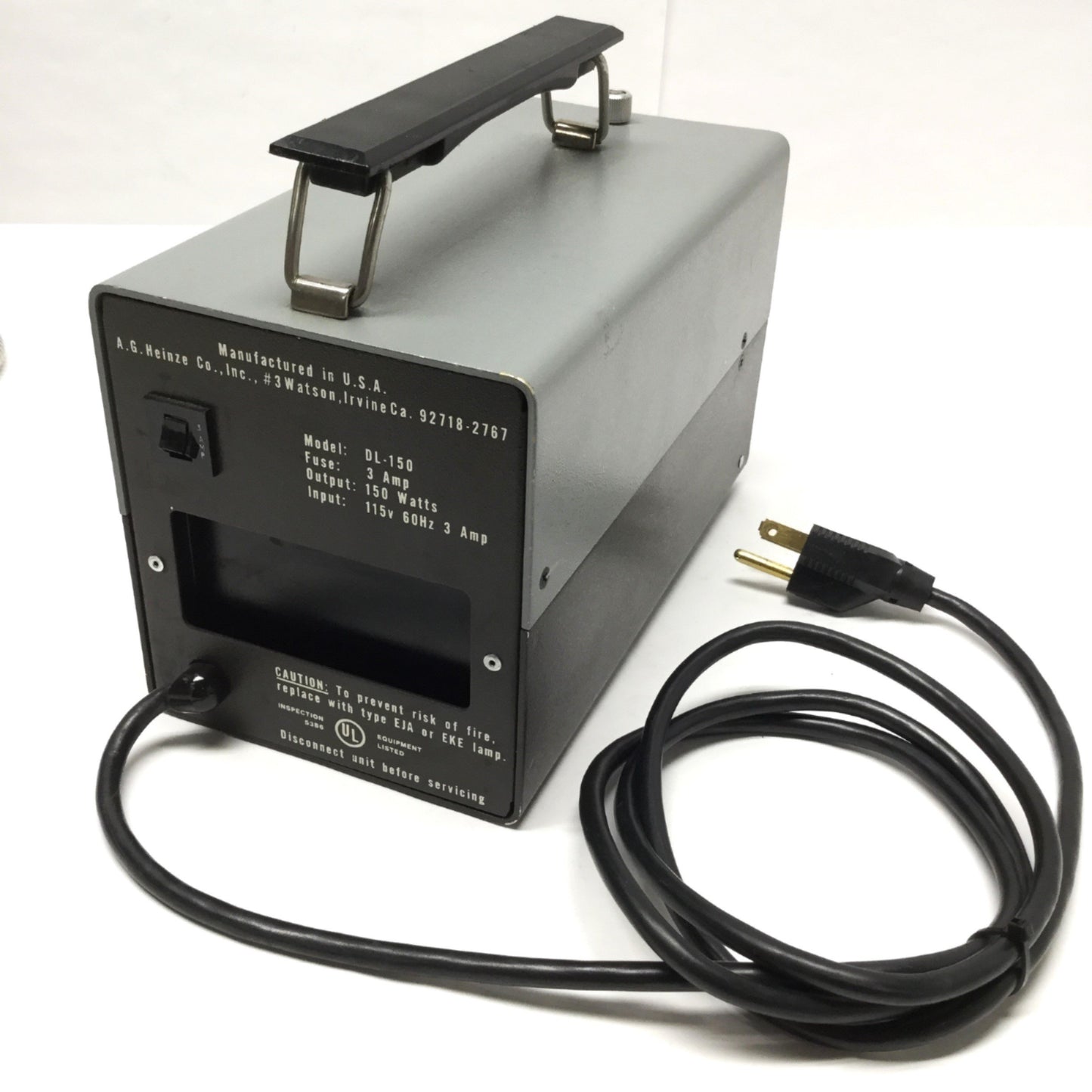 Used Fryer DL-150 Dyna-Lite Fiber Optic Light Source EKE 21V 150W, 115VAC, Ø5/8"