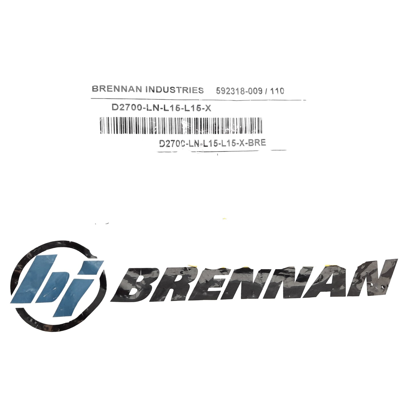 New Brennan D2700-LN-L15-L15-SS MBT Connector M22x1.5, 15mm W/O Nut & Sleeve