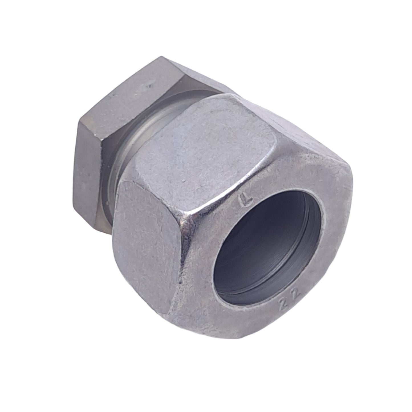 New Brennan D2408-L22-SS Hydraulic MBT Plug w/ Tube Nut, ø22mm, M30x2.0, 250bar Max