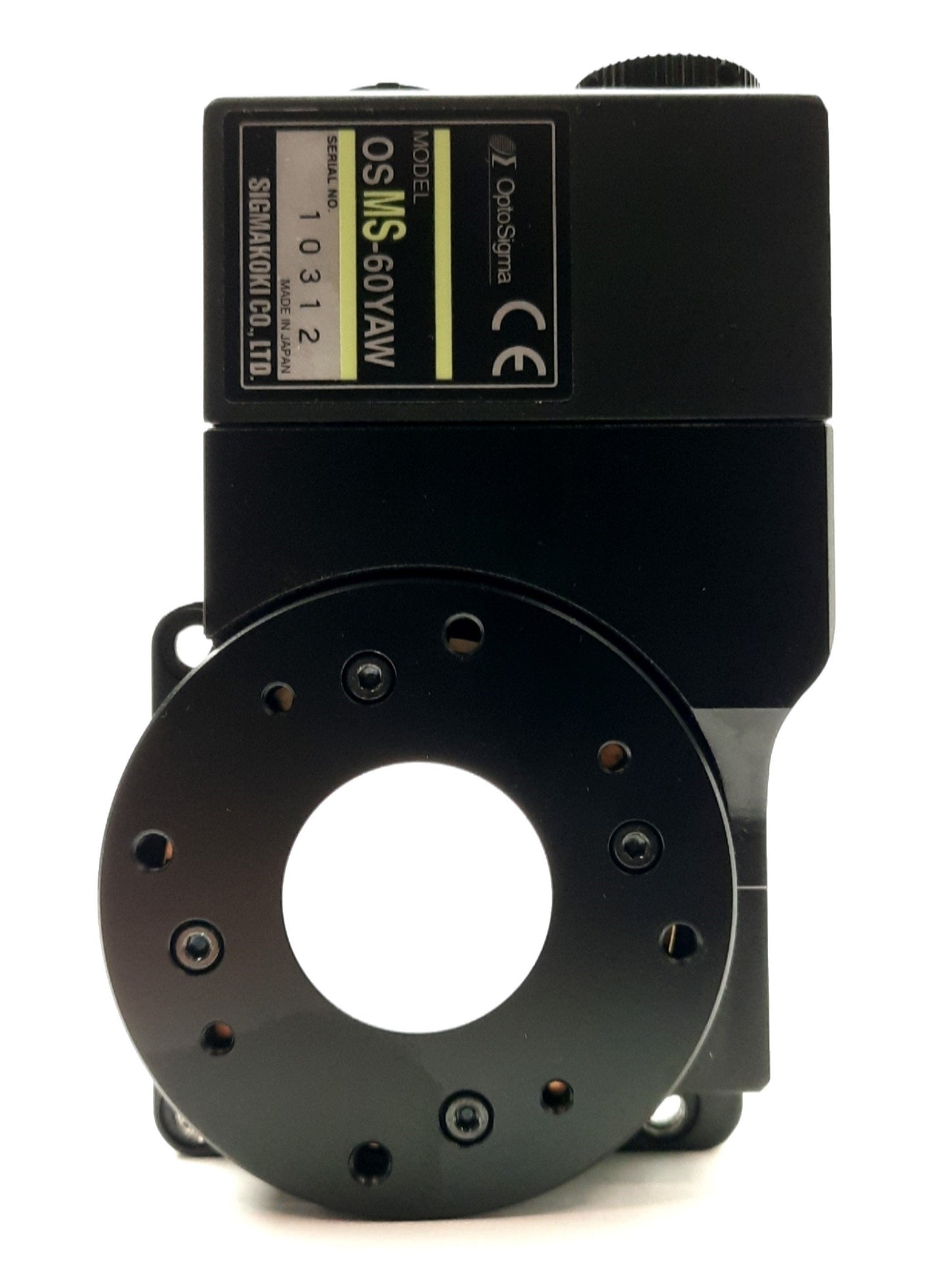 Used OptoSigma OSMS-60YAW Stepper Driven Rotary Stage ⌀60mm 3kg 30°/sec 0.1° Backlash