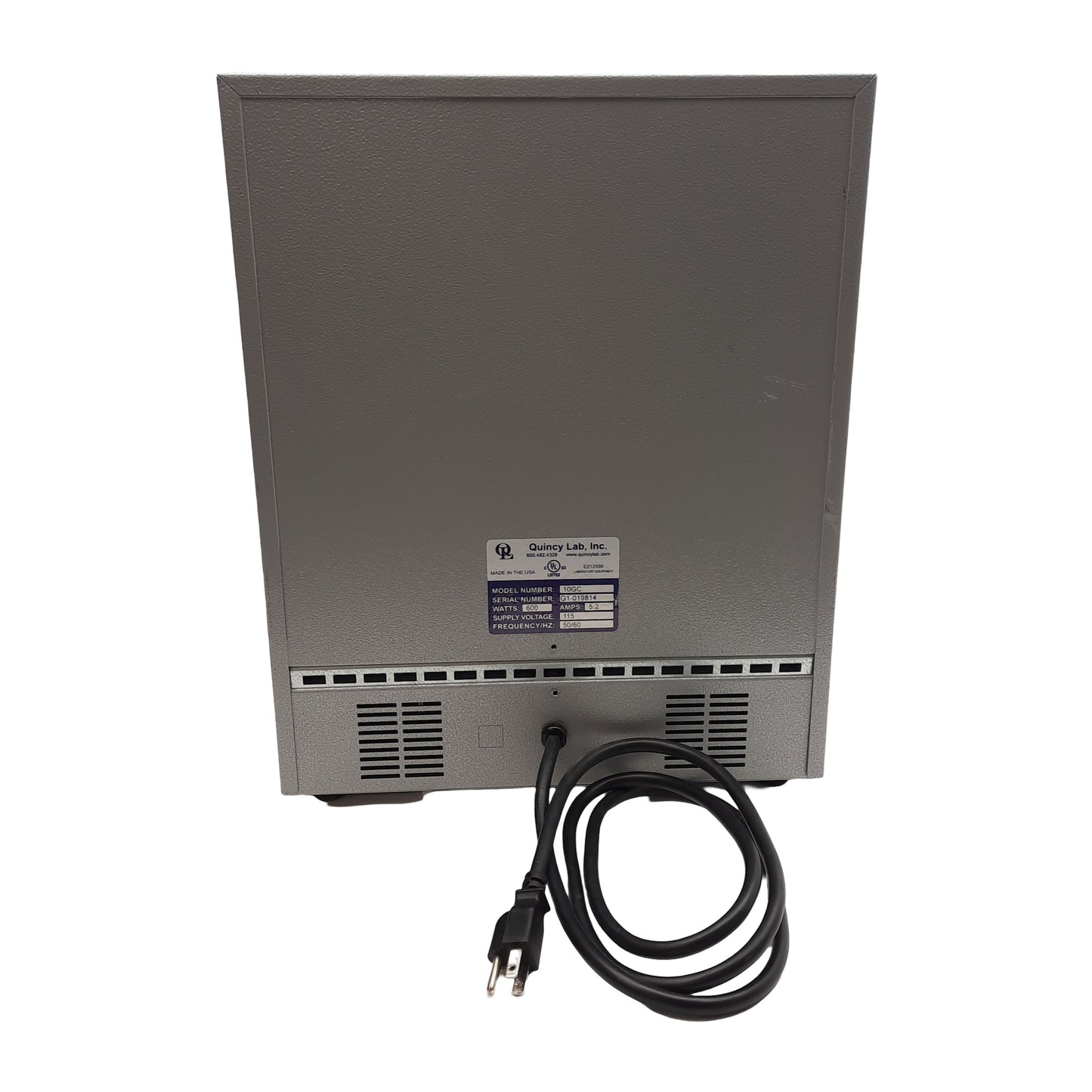 Used Quincy Lab Inc 10GC Gravity Convection Oven, 450°F, 12x10x10in Interior, 115VAC