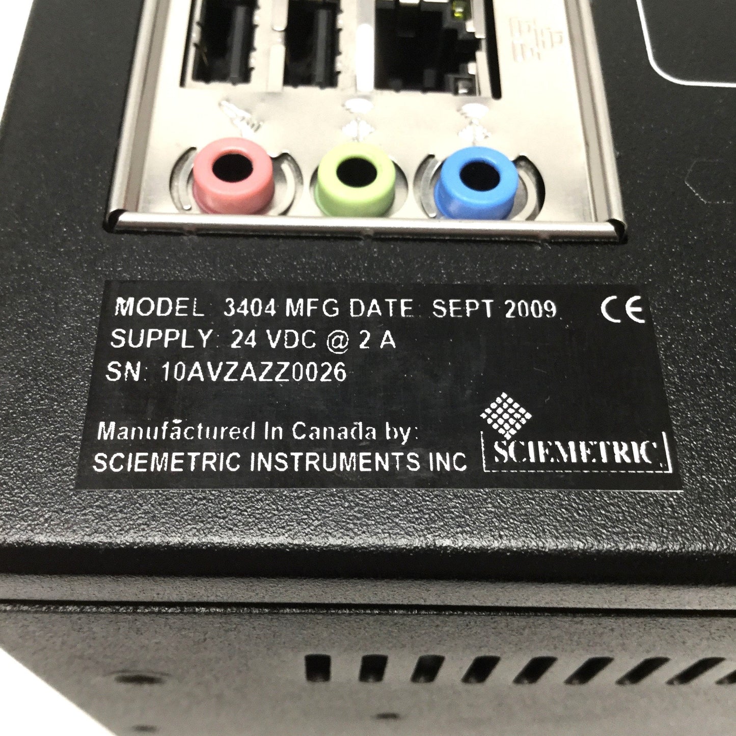 Used SCIEMETRIC 3404 sigPOD Air Pressure/Vacuum Leak Test Controller 4-Channel, 24VDC