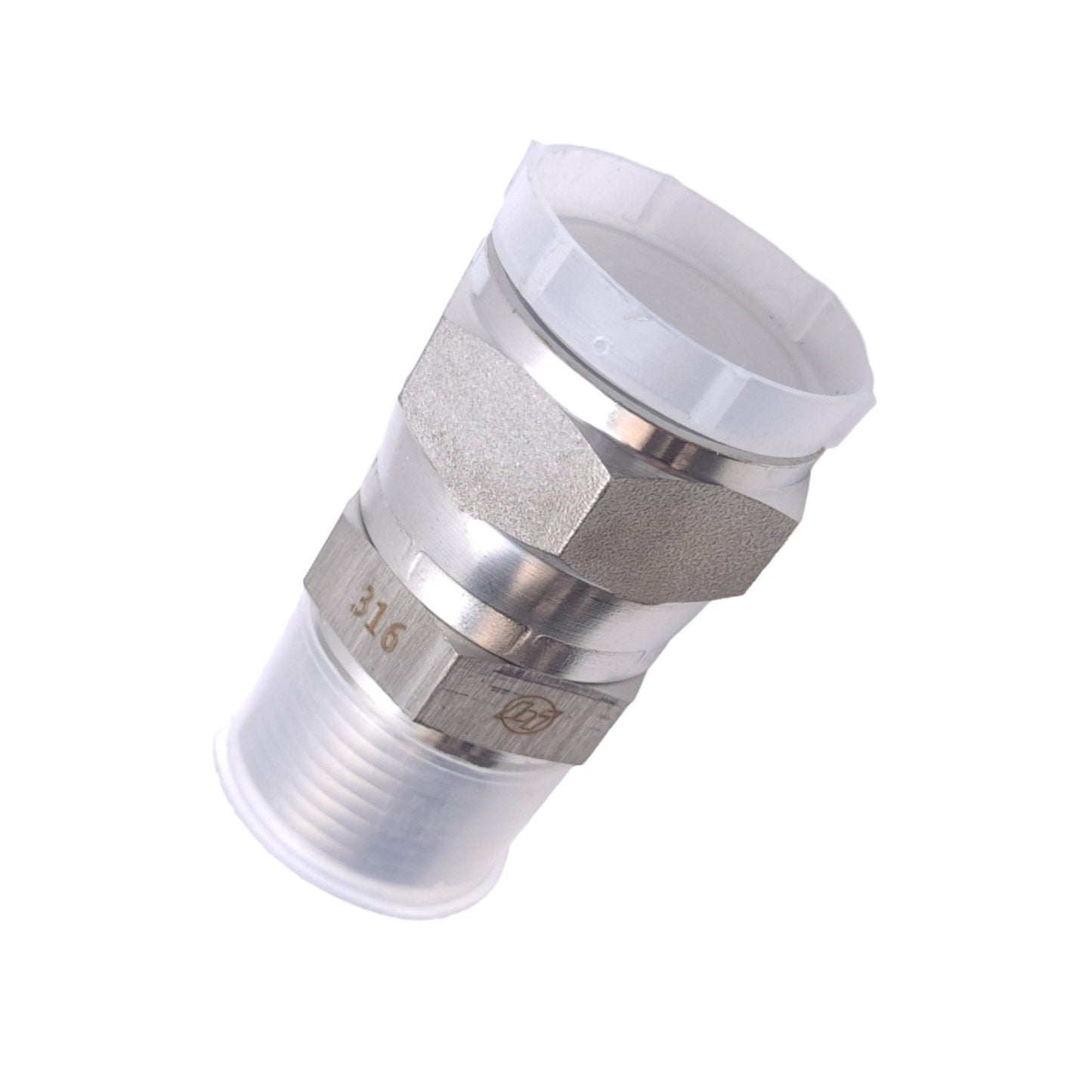 New Brennan 6505-06-06-SS Stainless Steel Adapter, 9/16 JIC to 3/8 NPTF, 6000PSI