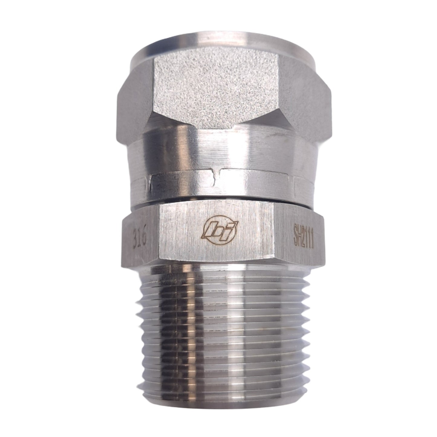 New Brennan 6505-06-06-SS Stainless Steel Adapter, 9/16 JIC to 3/8 NPTF, 6000PSI