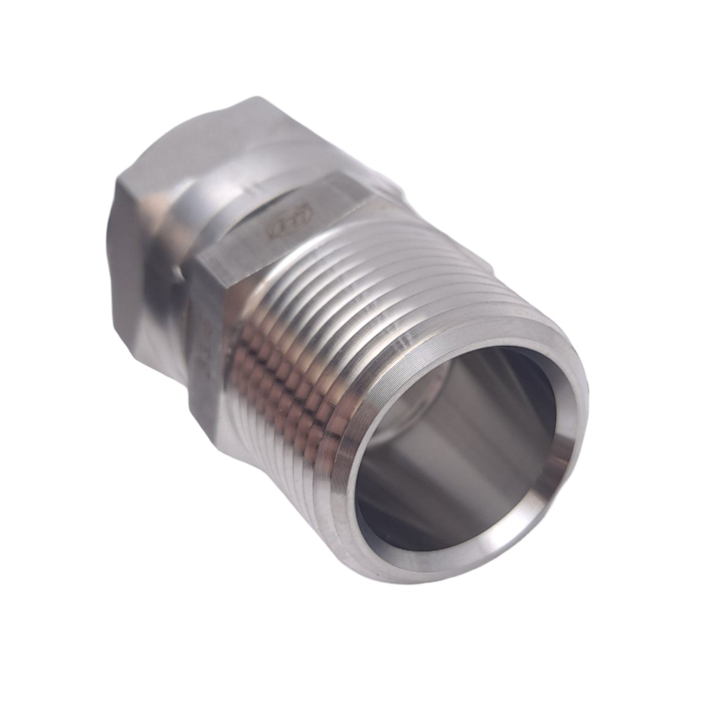 New Brennan 6505-06-06-SS Stainless Steel Adapter, 9/16 JIC to 3/8 NPTF, 6000PSI