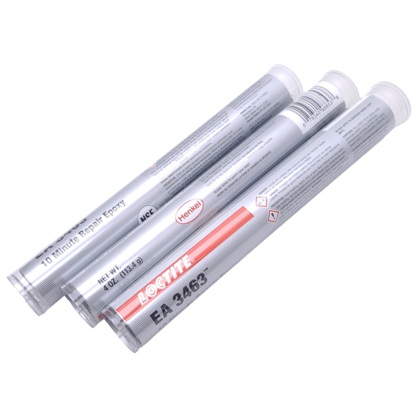 New Lot of 3 Henkel Loctite EA 3463 4oz Repair Epoxy, 10 Minute Cure, -30 to 120 °C
