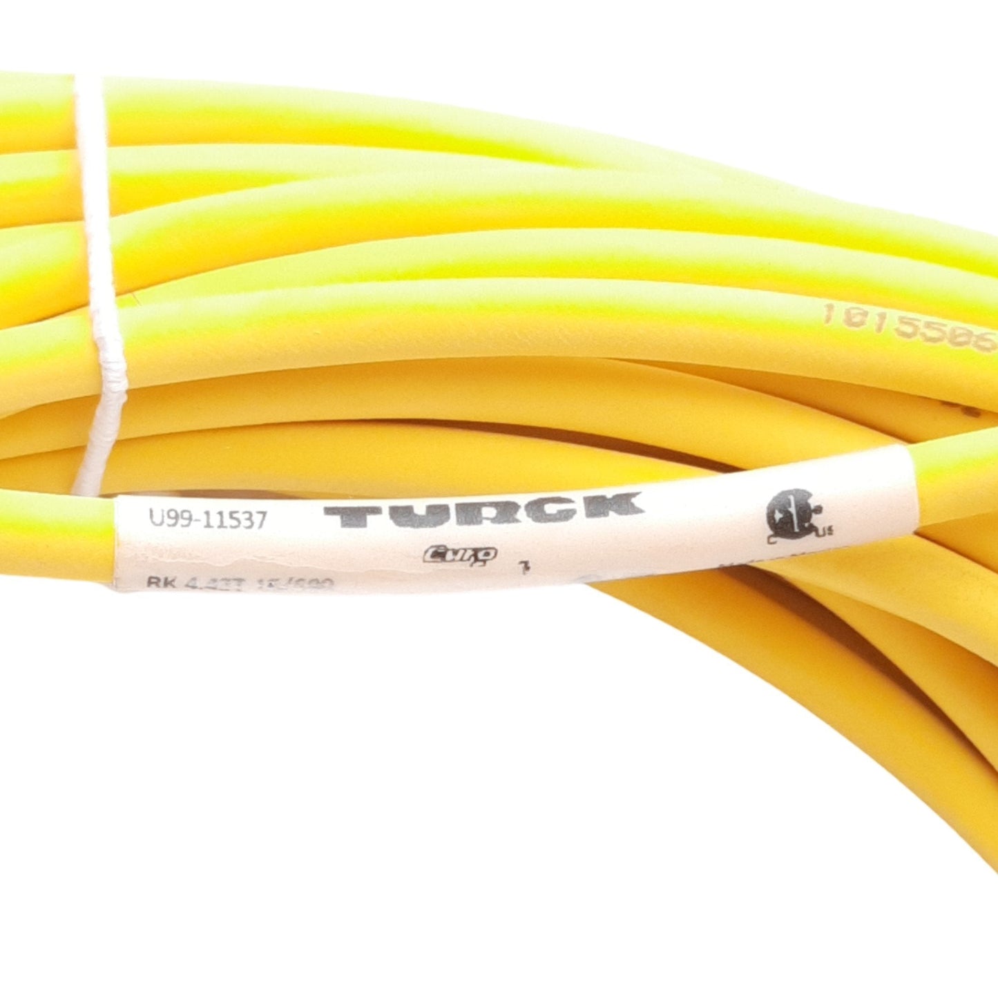 New Turck RK 4.43T-15/S90 Cordset, M12 4-Pin Female to Leads, 15 Meters, 250V 4A