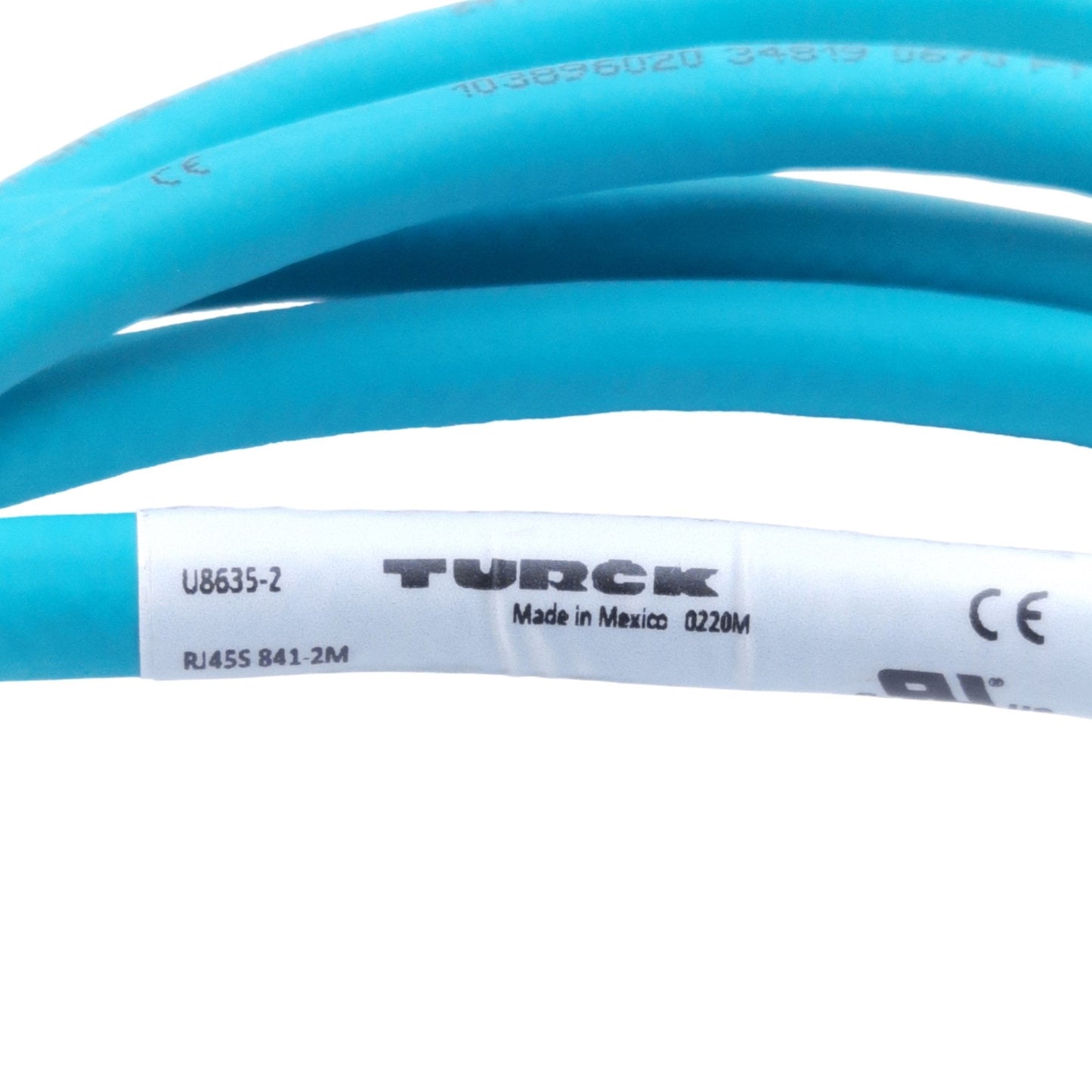 New Turck RJ45S 841-2M Ethernet Cable, RJ45 8-Pin Male to Leads, 2m, 42VAC/VDC 1.5A