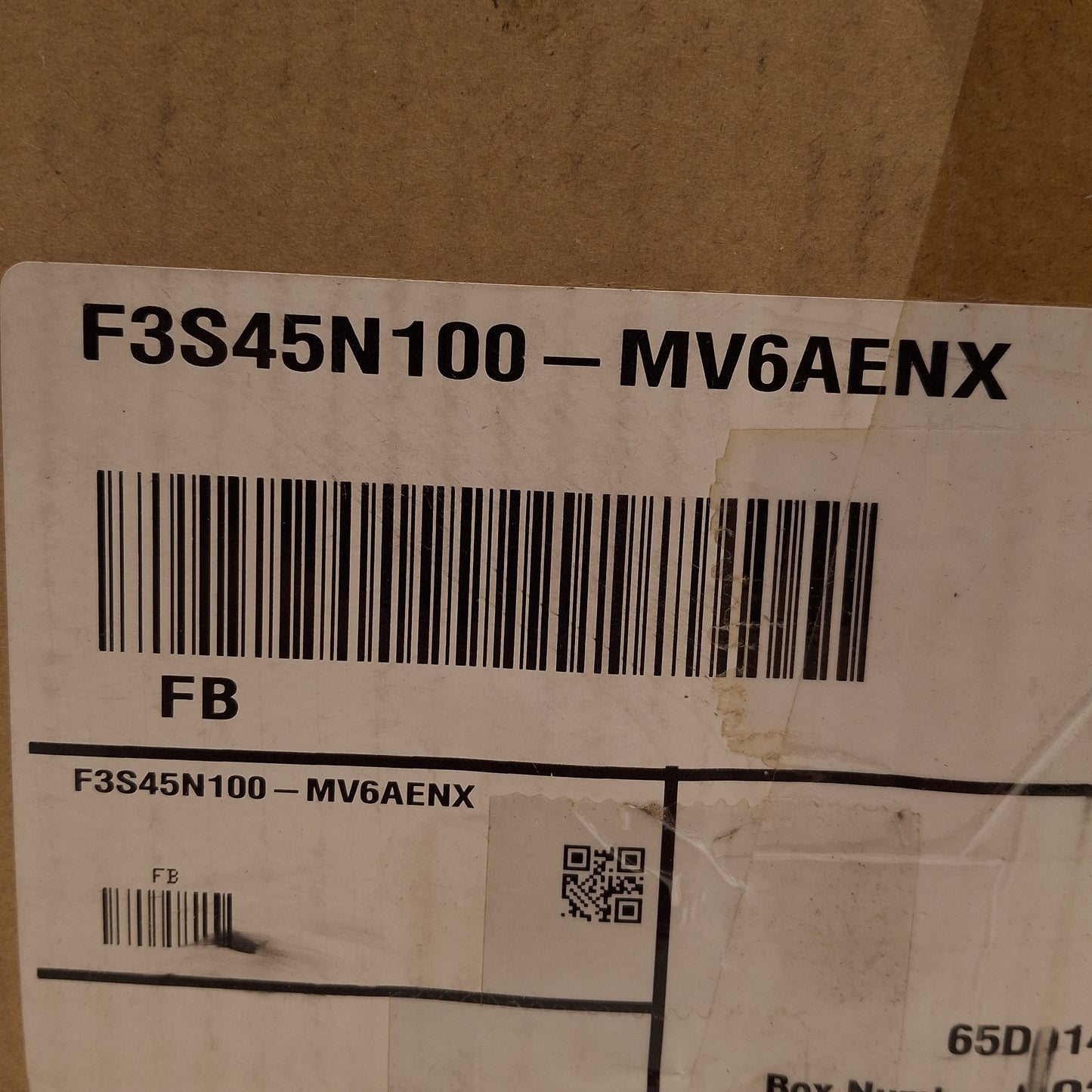 New Brother F3S45N100-MV6AENX Gearmotor, 100:1 1HP 3Ø 208/230/460VAC, ø1.6875" Bore