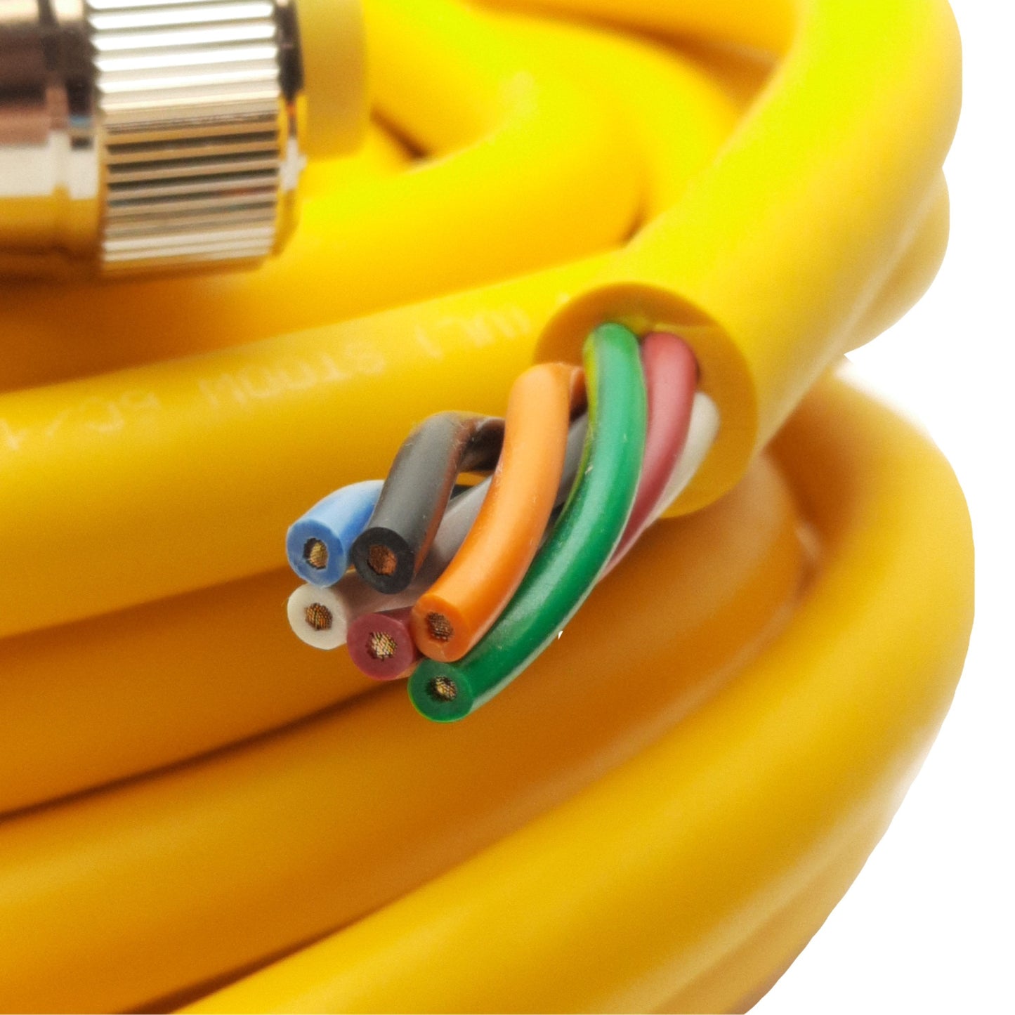 New Mencom MIN-6FP-30 Cordset 7/8" 6-P Female Straight to Leads, 30ft, 600V 8A