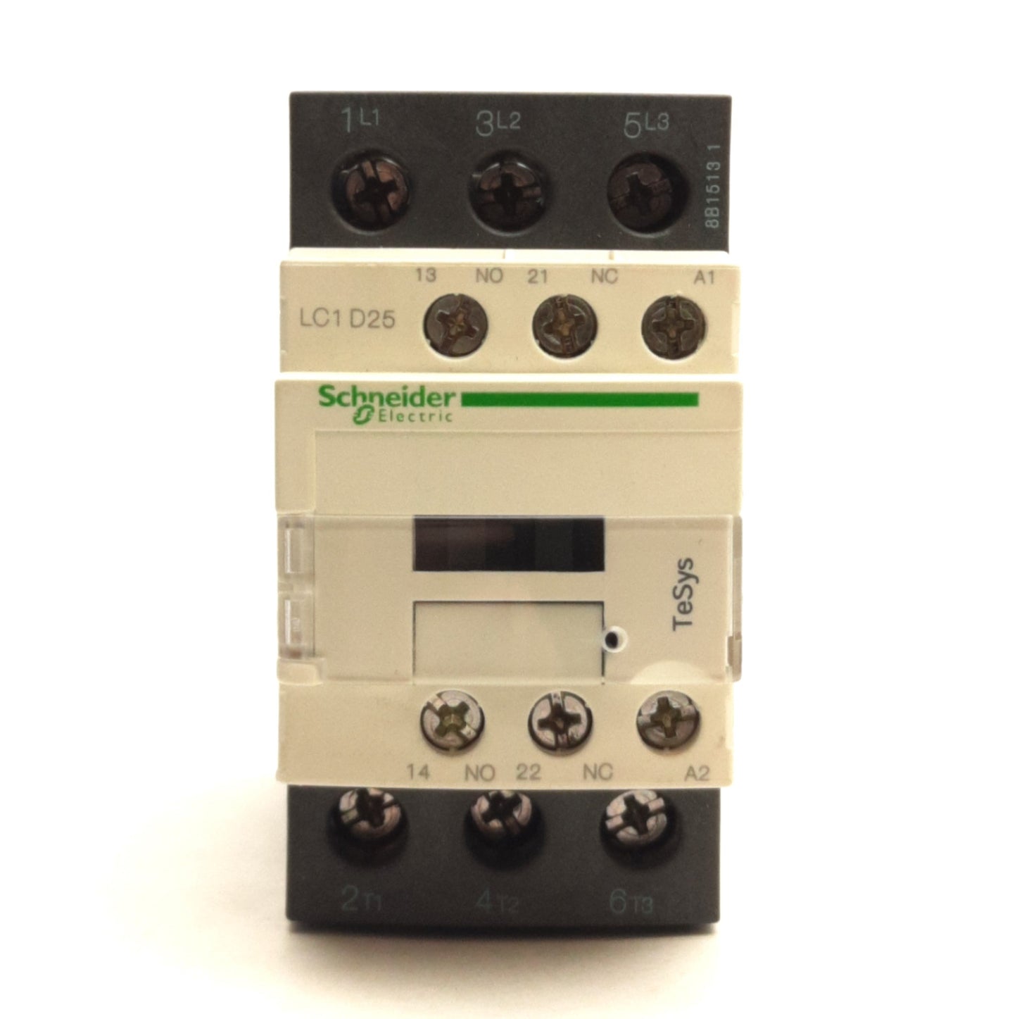 Used Schneider Electric LC1D25 Motor Contactor, 3PST-NO, 600VAC 40A, 230/240VAC Coil
