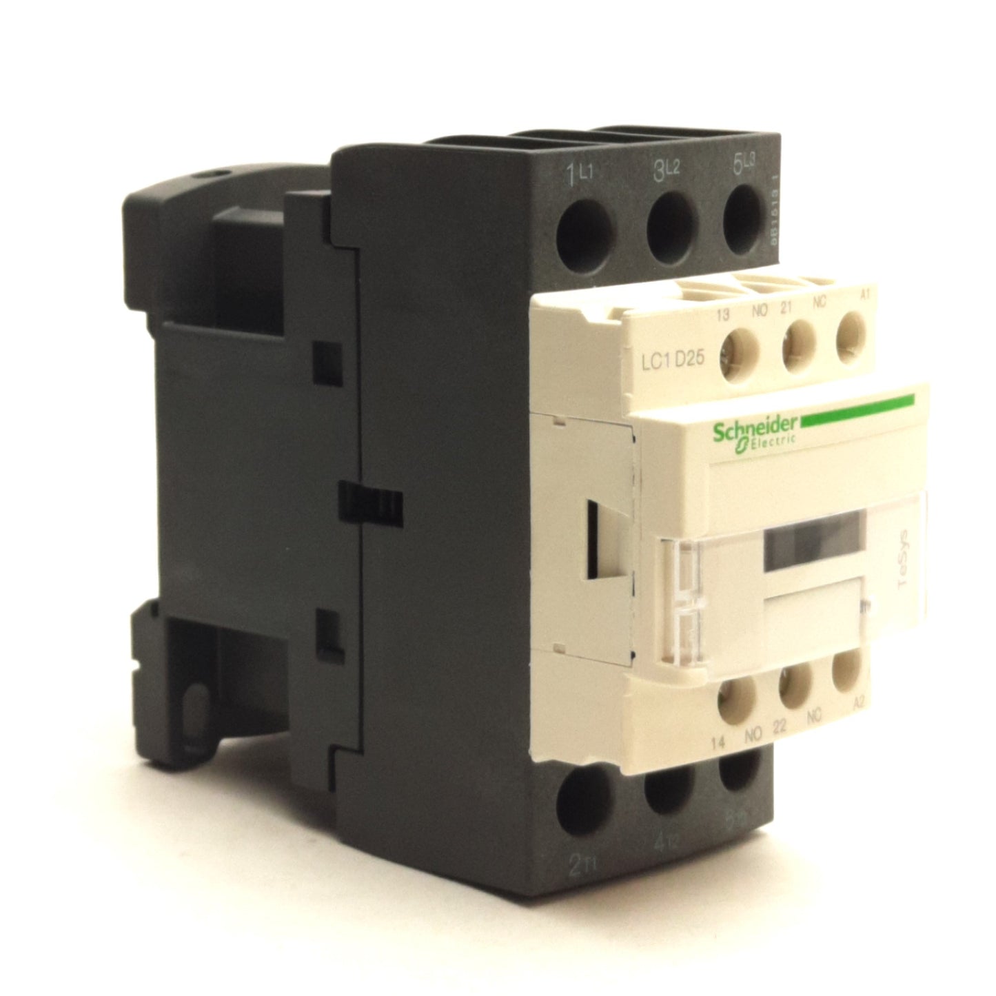 Used Schneider Electric LC1D25 Motor Contactor, 3PST-NO, 600VAC 40A, 230/240VAC Coil