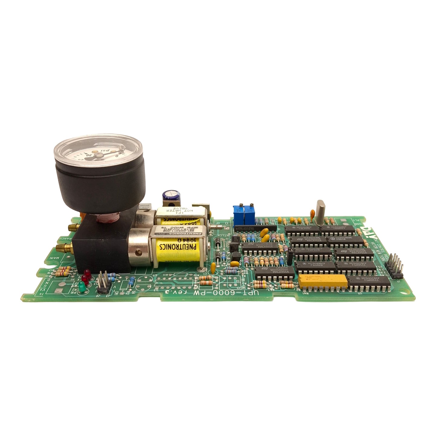 Used Day Control Products UPT-6000-PW Rev 3 Circuit Board, 25PSI Solenoid, 24VDC Coil
