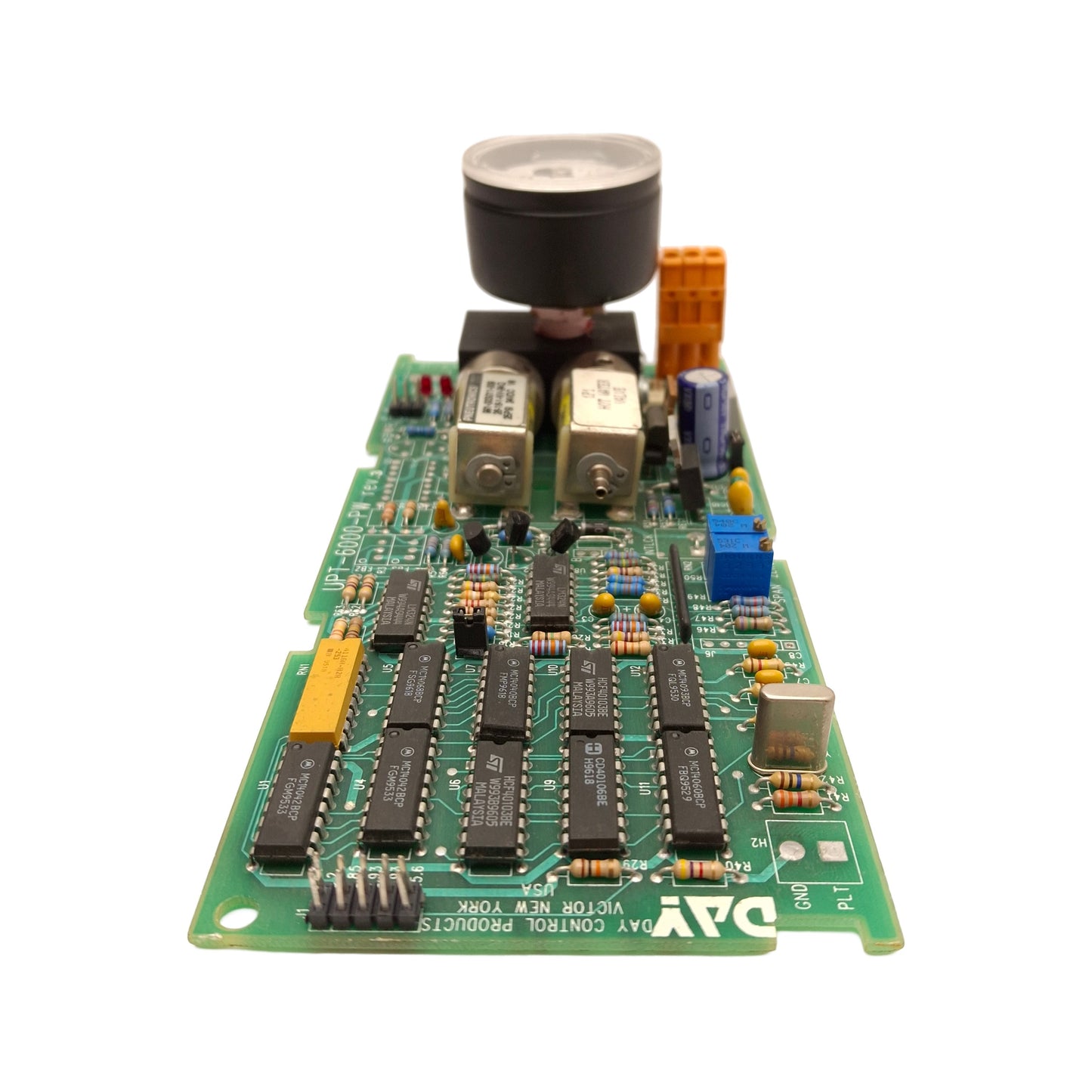 Used Day Control Products UPT-6000-PW Rev 3 Circuit Board, 25PSI Solenoid, 24VDC Coil