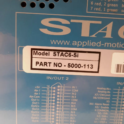 Used Applied Motion Products STAC6-Si Stepper Drive 6A 2-Phase Si Programmer 120VAC