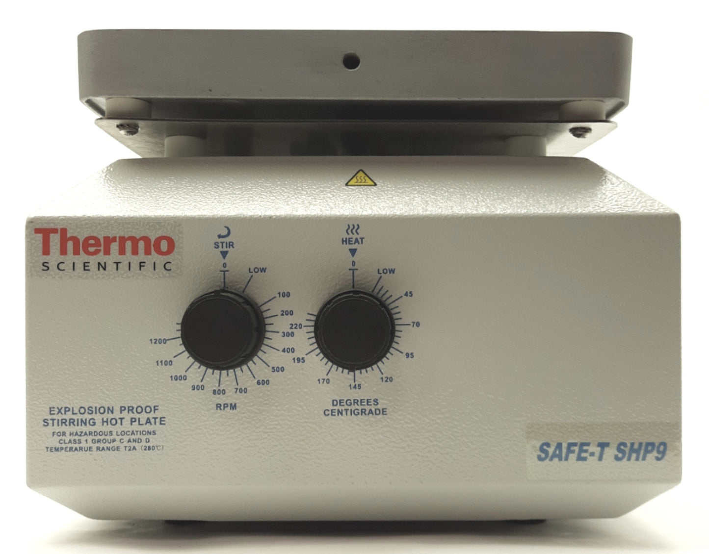 Used Thermo Scientific SP87325 SAFE-T SHP9 Explosion Proof Stirrer 1200RPM 220C 120V